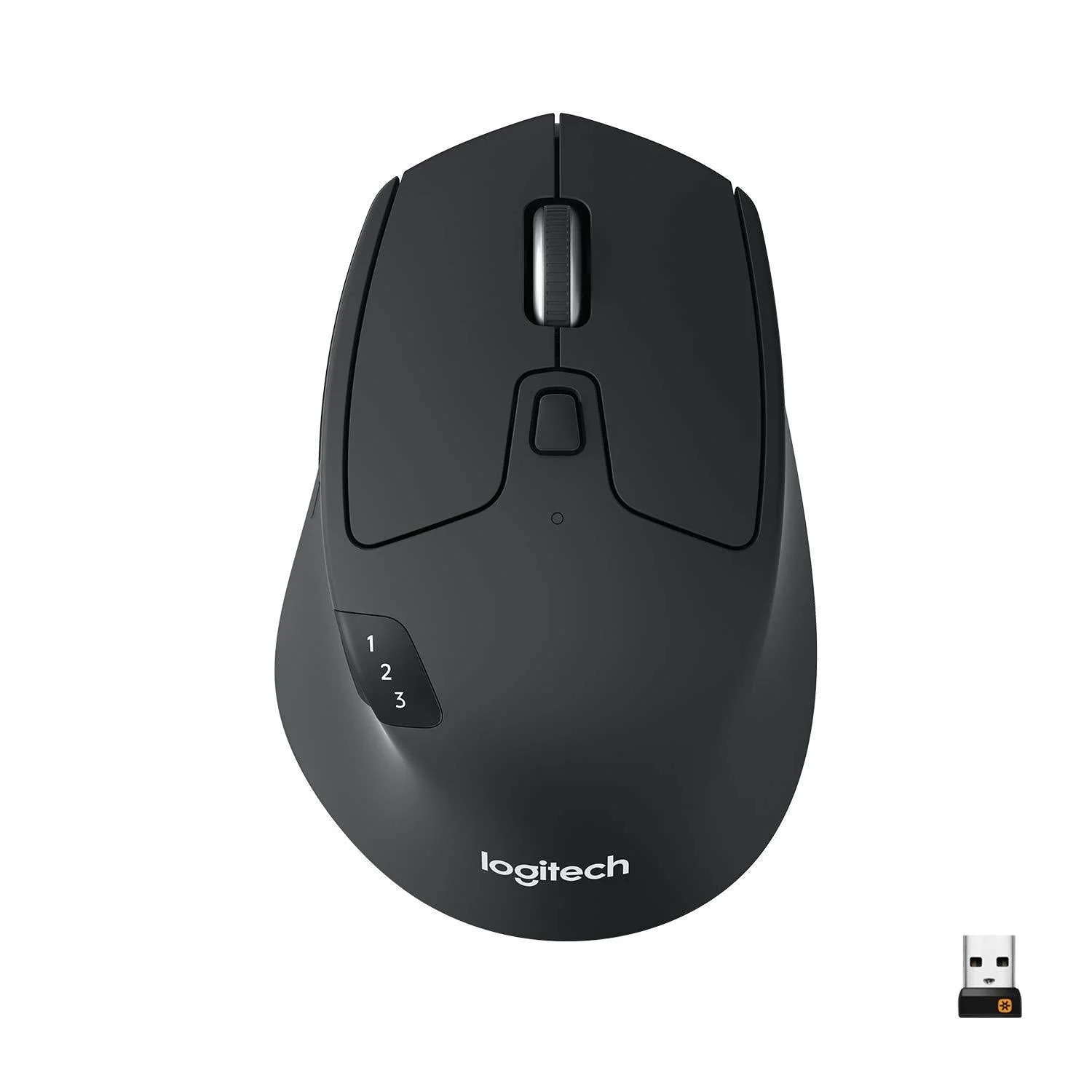 Logitech M720 Wireless Triathlon Mouse with Bluetooth for PC with Hyper-Fast Scrolling and USB Unifying Receiver for Computer and Laptop - Black M720 Triathalon Multi-Device Wireless Mouse