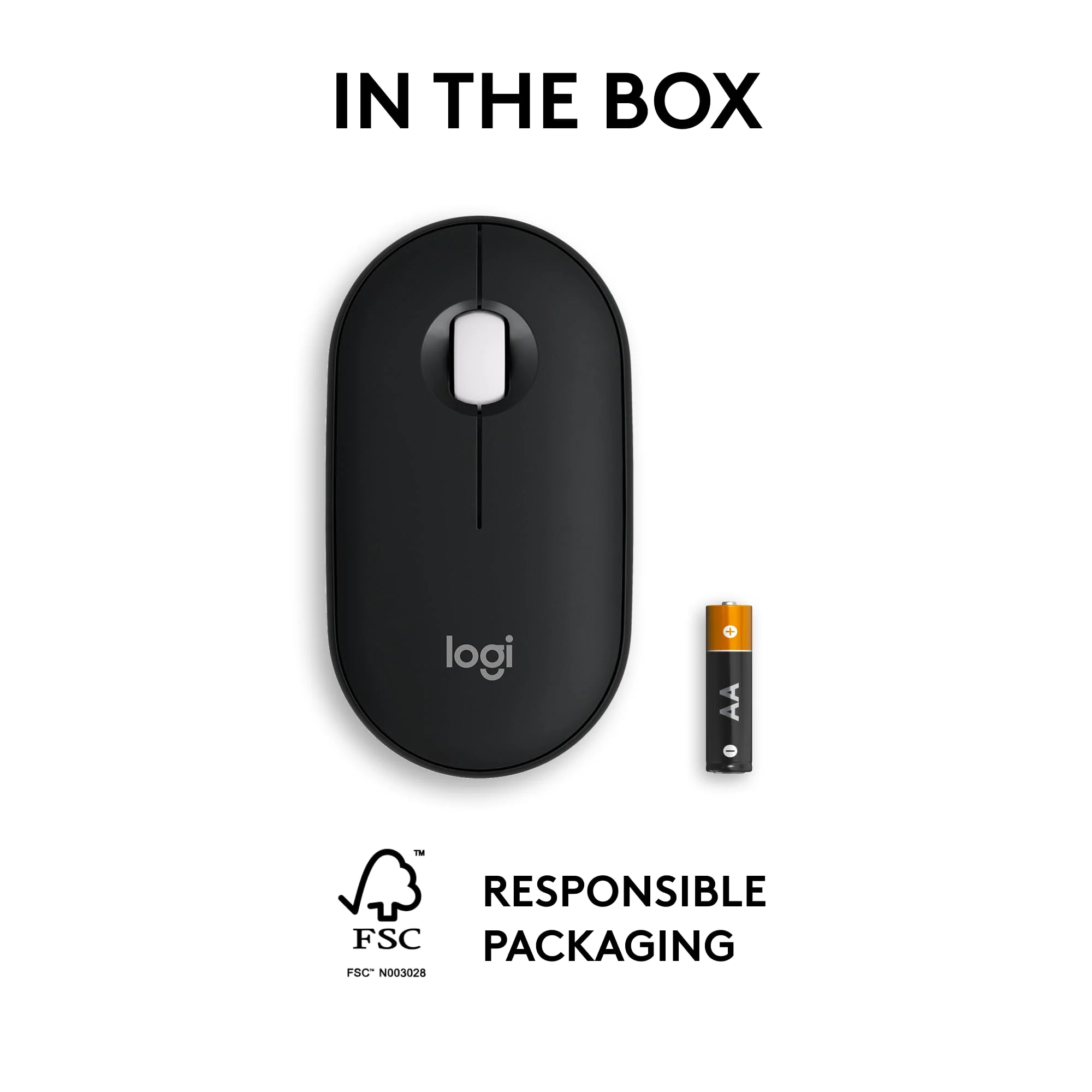 Logitech Pebble Mouse 2 M350s Slim Bluetooth Wireless Mouse, Portable, Lightweight, Customizable Button, Quiet Clicks, Easy-Switch for Windows, macOS, iPadOS, Android, Chrome OS - Black Pebble 2 - Image 9
