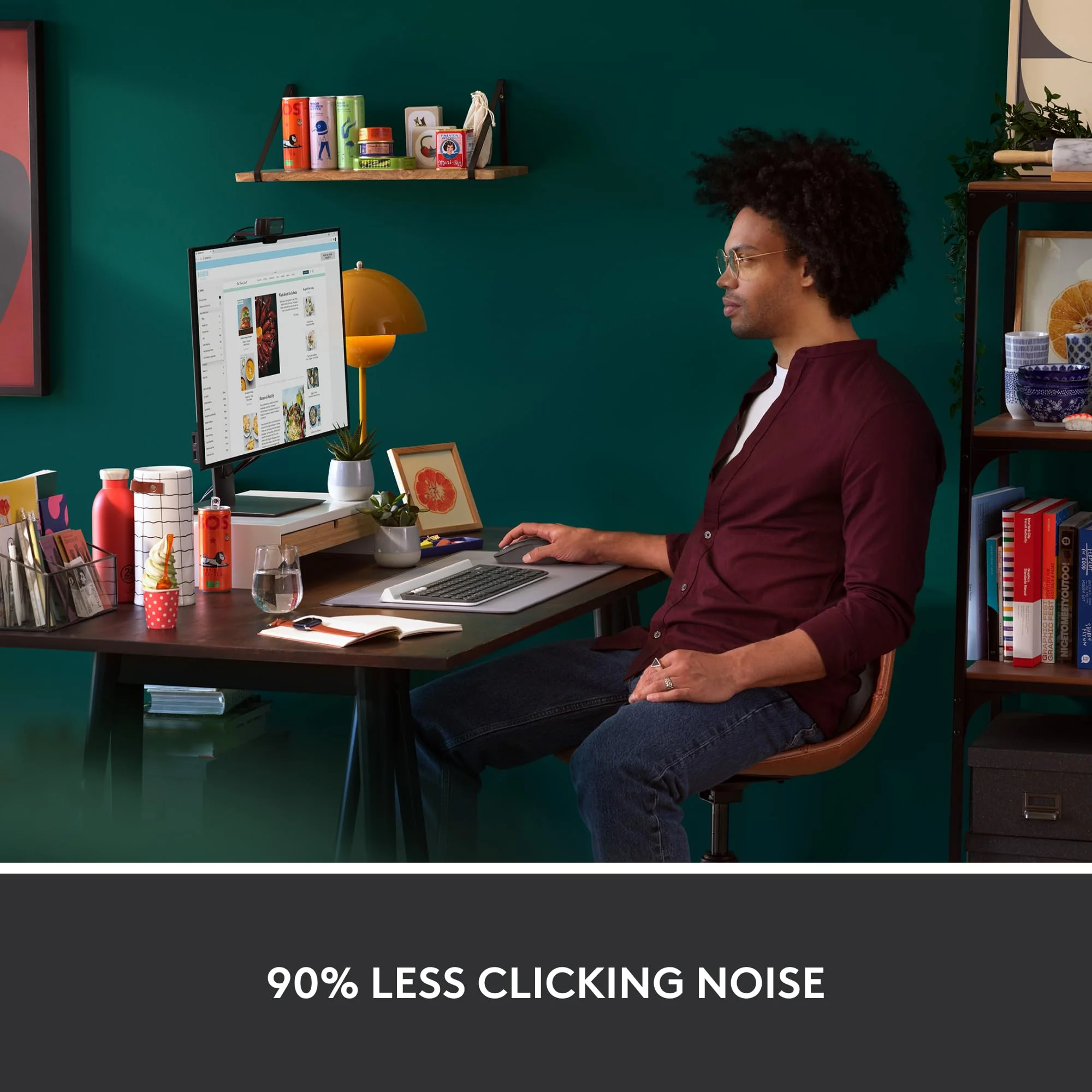 Logitech Signature M550 Wireless Mouse - for Small to Medium Sized Hands, 2-Year Battery, Silent Clicks, Customizable Side Buttons, Bluetooth, Multi-Device Compatibility - Black Small / Medium Size - Image 4