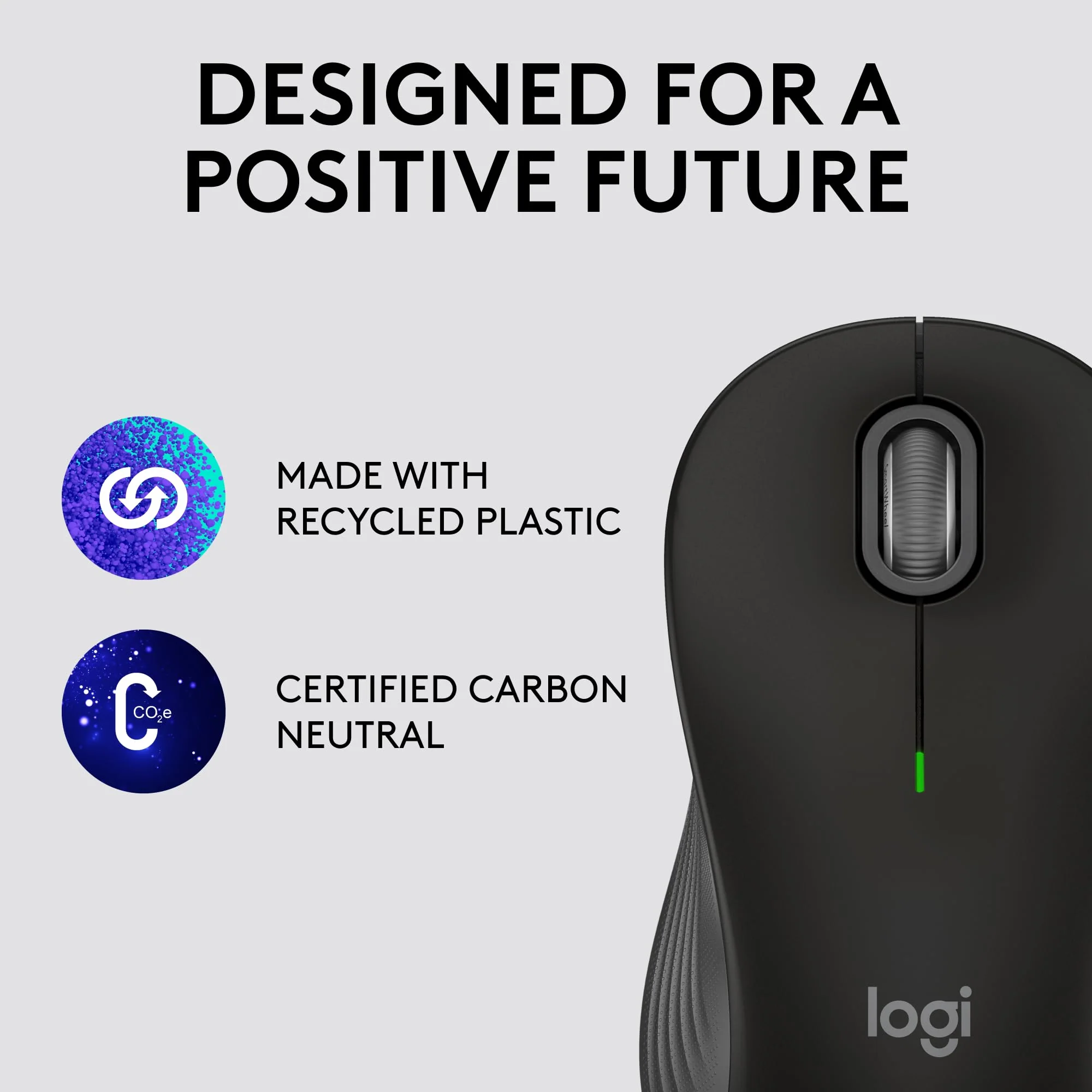 Logitech Signature M550 Wireless Mouse - for Small to Medium Sized Hands, 2-Year Battery, Silent Clicks, Customizable Side Buttons, Bluetooth, Multi-Device Compatibility - Black Small / Medium Size - Image 5