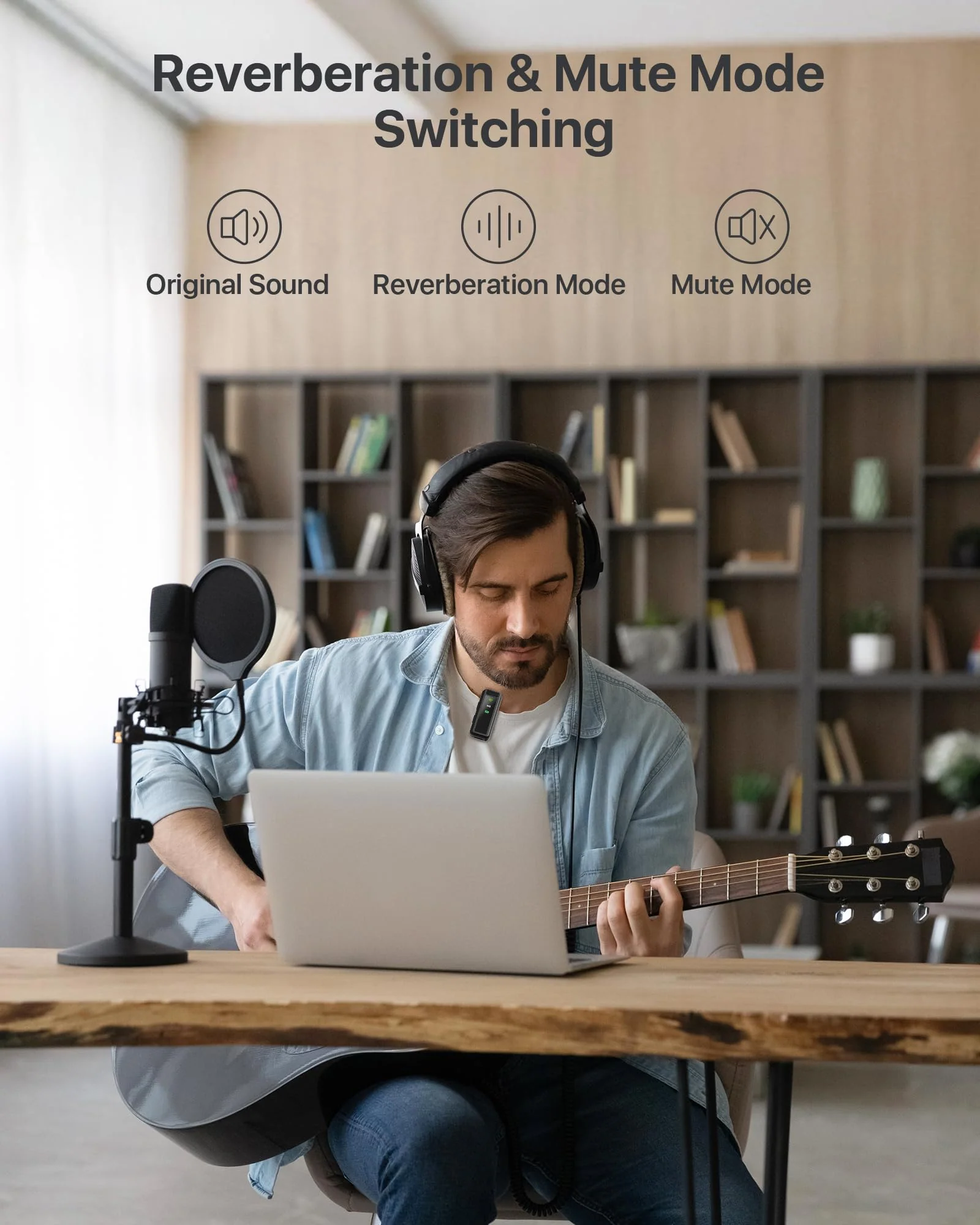 Loocam Wireless Lavalier Microphone with Noise Cancellation, 48kHz 16 Bit Hi-Fi Audio Mini Lapel Microphone, 131ft Transmission for iPhone/Android/Vlog/Video Recording, 24H Standby with Charging Case - Image 4