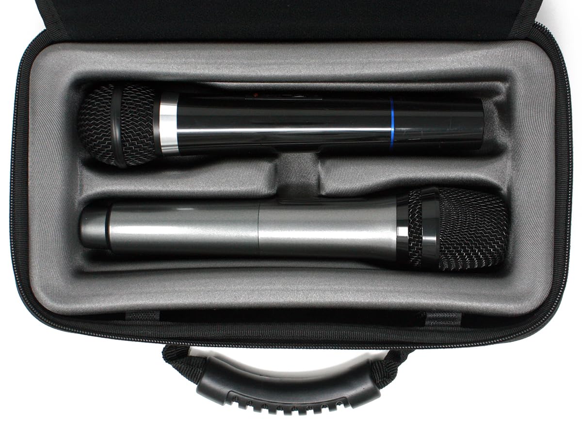 LOUDmouth Dual Wireless Microphone Case | Hard Shell Travel EVA Storage Box for Two Wireless Mics | Hardshell Carrying Case | CASE ONLY | 12.5" x 7" x 3.25" - Image 5
