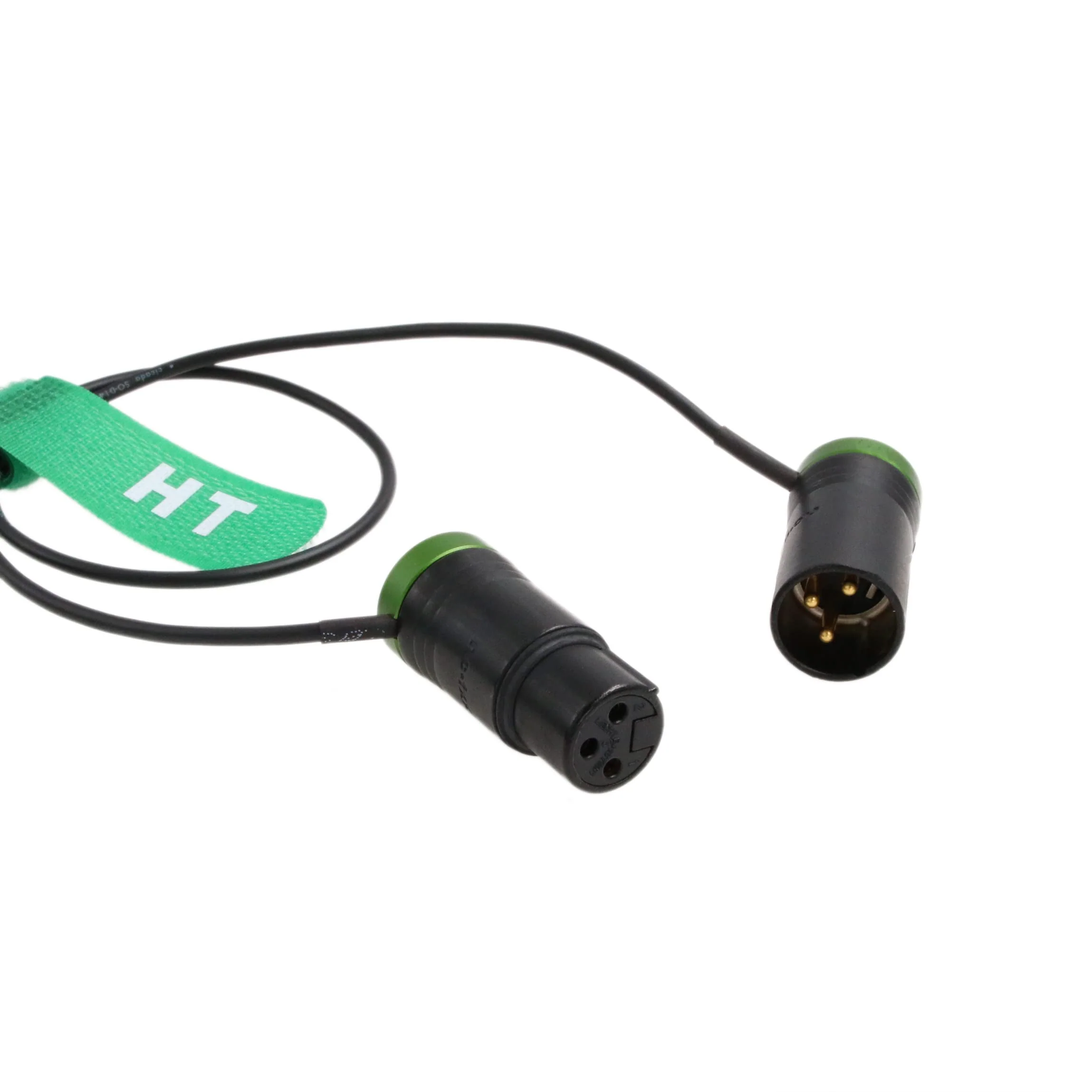 Low Profile XLR 3 Pin Audio Cable for Sound Devices 302 688 833 Scorpio MixPre Zoom Zaxcom Canon Sony Camera Recorder Mixer Microphone, 1M Green - Image 2