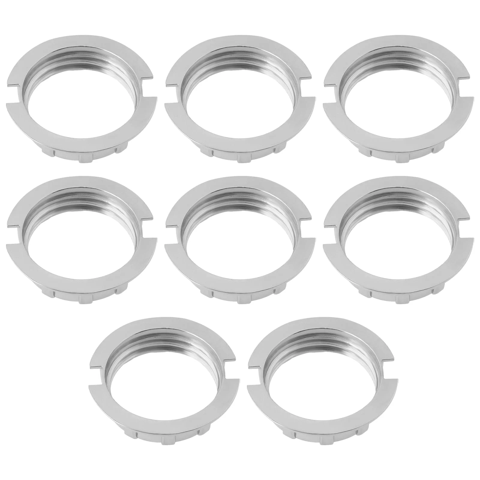 LT Easiyl 8x G9 Silver Alloy Conversion Lamp Holder Ring Suitable for 3/4 Inch Diameter Lamp Shade Holder Table Adapter G9 Lamp Shade Reduction Ring