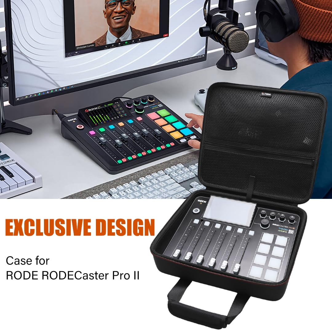 LTGEM Case Compatible with RØDE RØDECaster Pro II (Inside: 12.7" x 11.5" x 2.7"), Case Only - Image 7