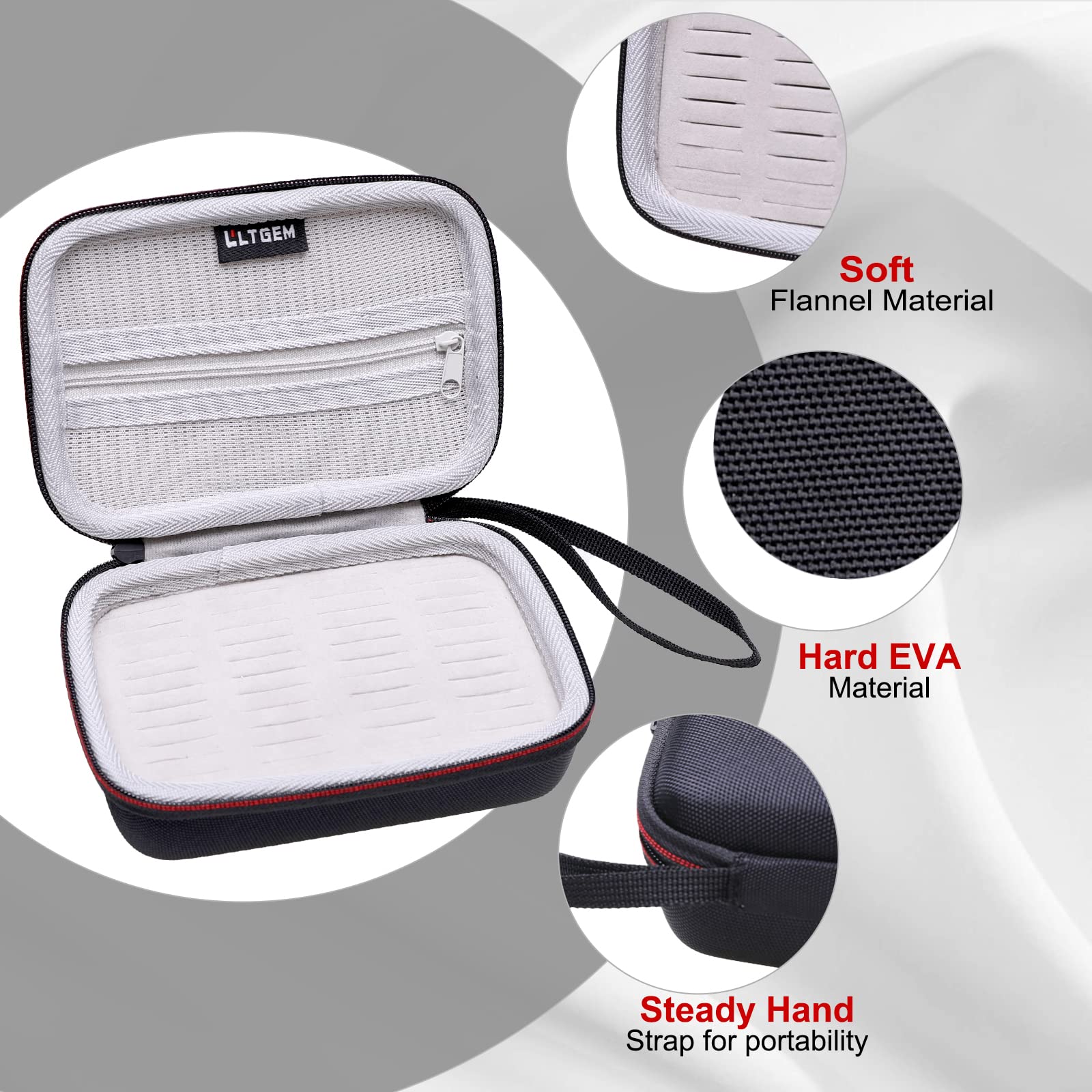 LTGEM EVA Hard Case for Guitar Pick Holder, Waterproof & Shock-absorbent Design - Travel Protective Carrying Storage Bag - Image 5