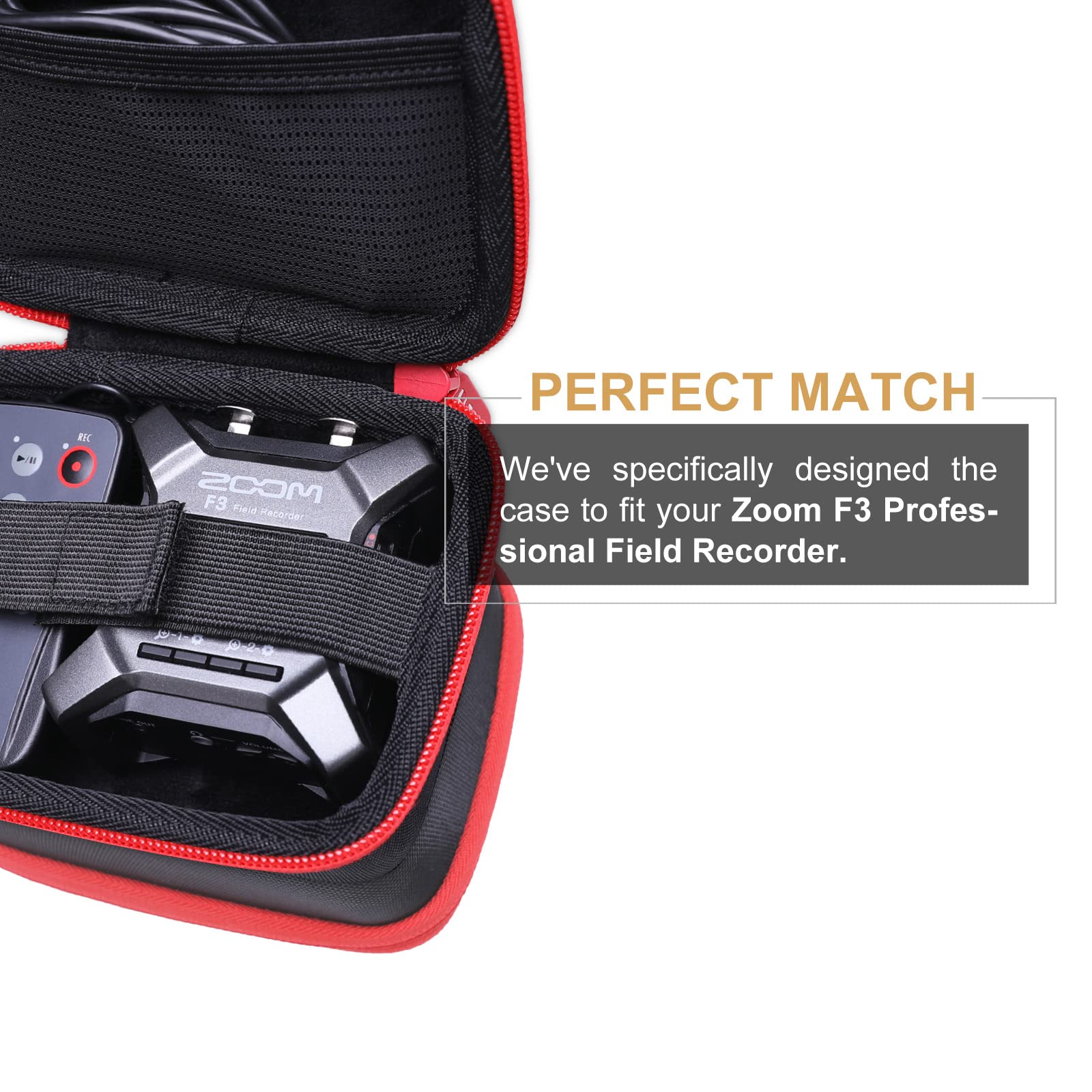 LTGEM EVA Hard Case for Zoom F3 Professional Field Recorder - Travel Protective Carrying Storage Bag - Image 2