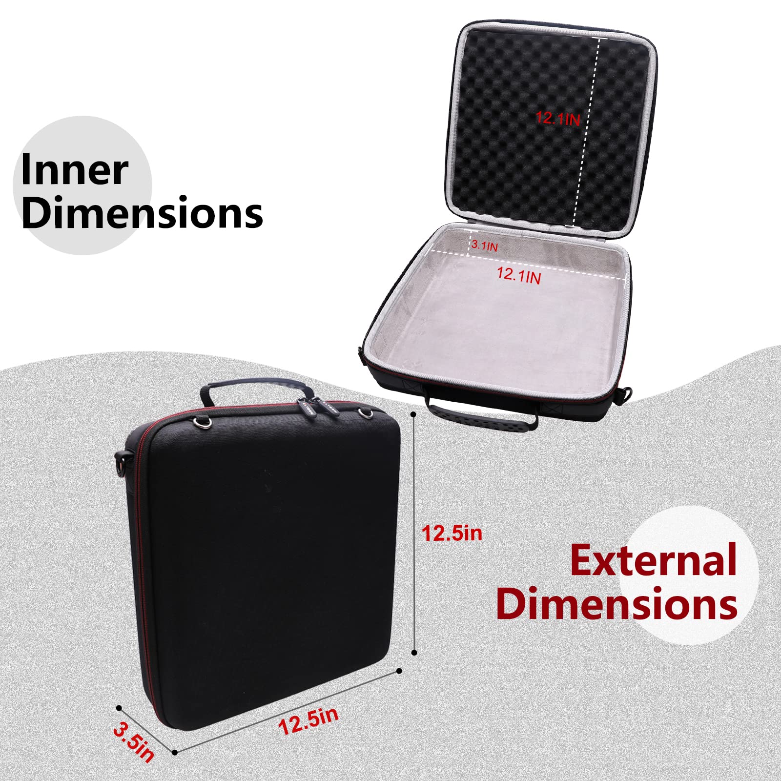 LTGEM Hard Case for Akai Professional MPC One+ MPC One, Travel Protective Carrying Storage Bag with Shoulder Strap and Pouch - Image 2
