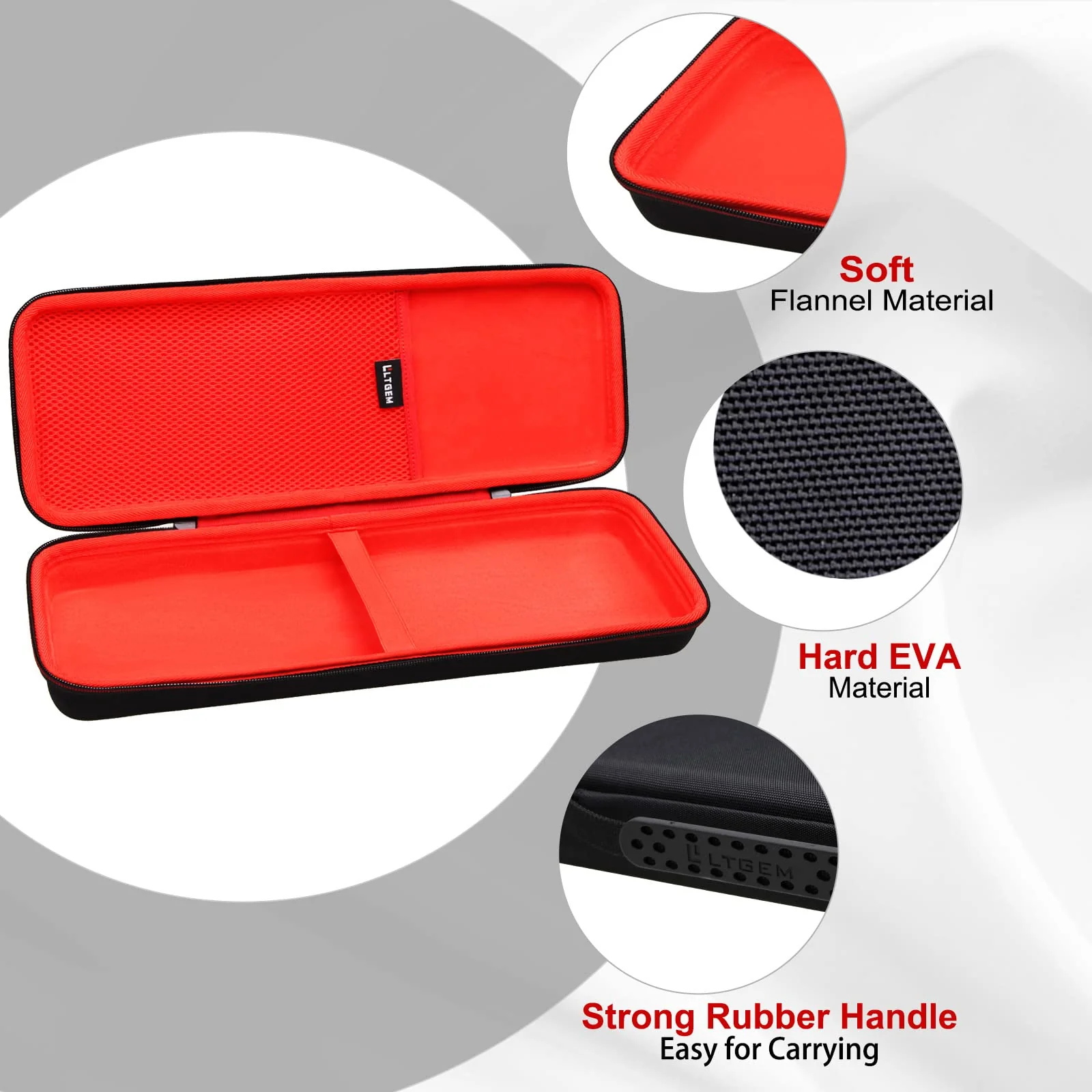 LTGEM Travel Hard Carrying Case for AKAI Professional LPK25 - USB MIDI Keyboard Controller(New Model) - Image 4