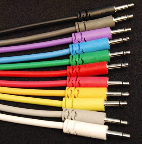 Luigis Modular Supply Spaghetti Eurorack Patch Cables - Package of 5 Light Gray Cables, 12 (30 cm) - Image 6