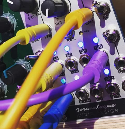Luigis Modular Supply Spaghetti Eurorack Patch Cables - Package of 5 Light Gray Cables, 12 (30 cm) - Image 7
