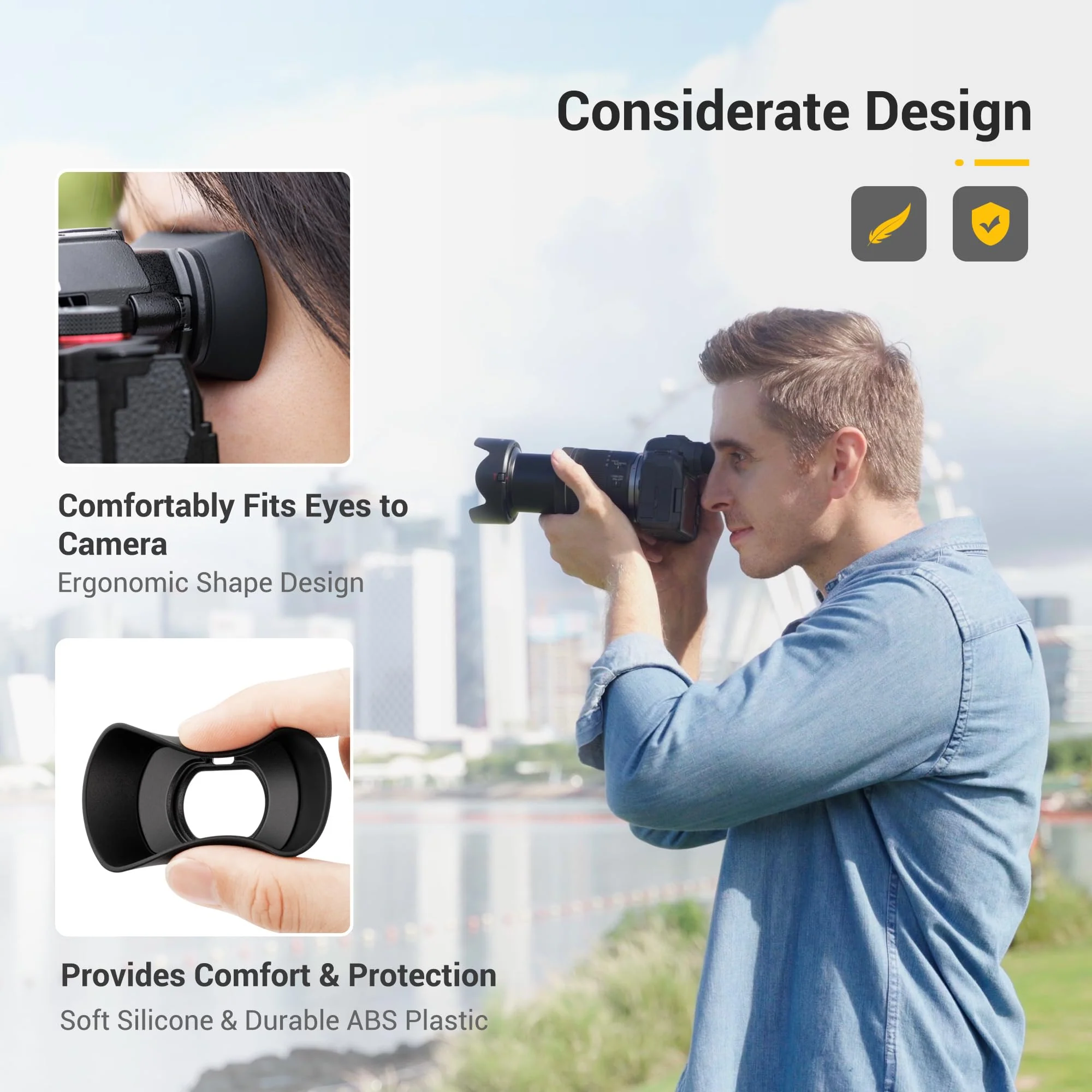 LUMIX S5II S5IIX Eyecup Eyepiece，Soft Silicon Extended Camera Eye Cup Viewfinder Special Designed for Panasonic LUMIX S5II S5IIX S5 II S5 IIX S5M2 S5M2X Mirrorless Camera（Upgrade Version） - Image 4