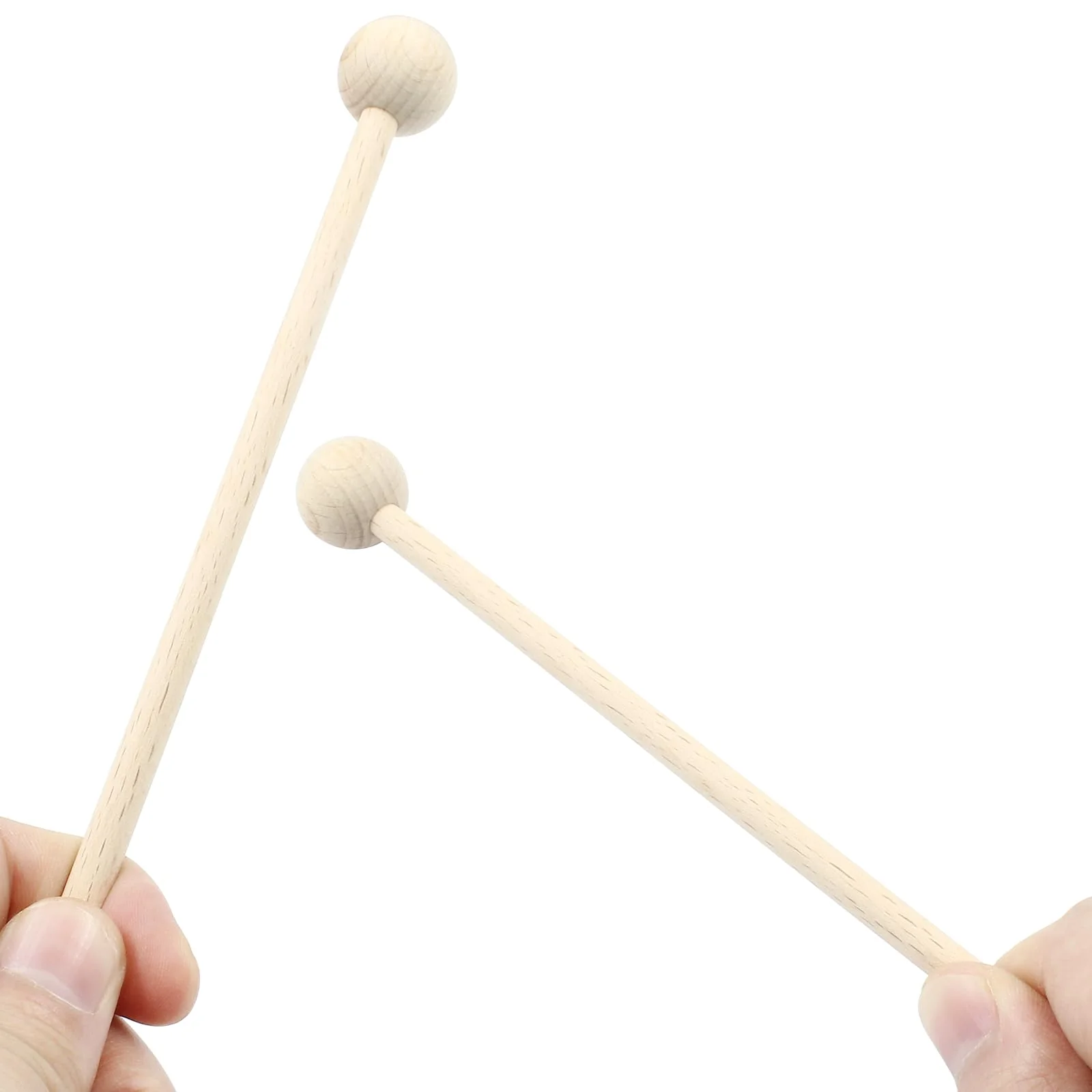 Luomorgo 4 Pcs Wood Xylophone Mallets, Glockenspiel Mallets Bell Mallets Percussion, 8 Inch Drumsticks for Bell, Chime, Tongue Drum Mallets with a Storage Bag 4Pcs - Image 3