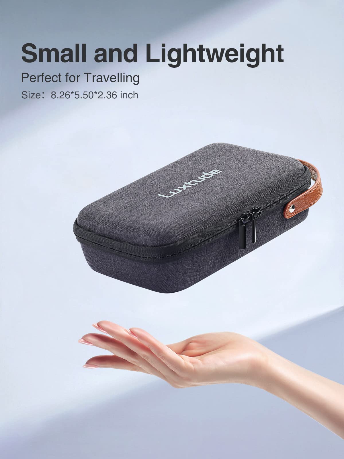 Luxtude Electronic Organizer Travel Case, Small Tech Organizer, Hard Charger Case, Travel Tech Bag, Portable Electronics Bag, Travel Essentials for Apple Accessories/Magic Mouse/SD/Cash/Card/Pen Black - Image 3