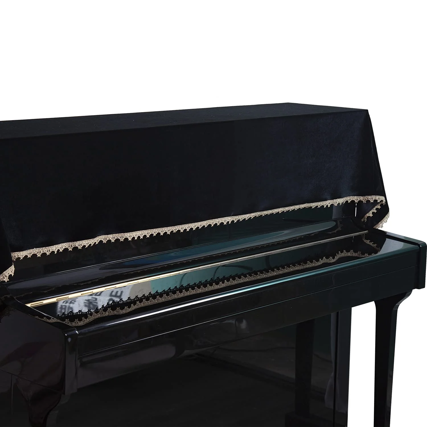 Luxury Piano Cover - Soft Touch, Glossy, Thick, Star Champagne Lace, High-end, Simple And Beautiful (Black) - Image 2