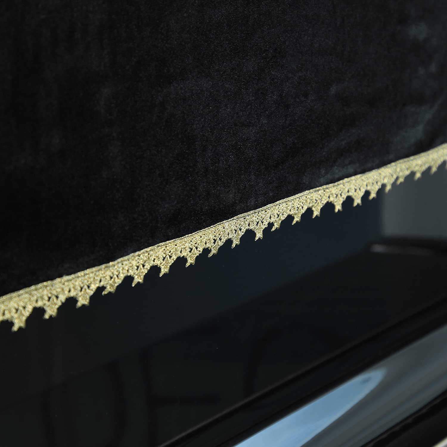 Luxury Piano Cover - Soft Touch, Glossy, Thick, Star Champagne Lace, High-end, Simple And Beautiful (Black) - Image 4