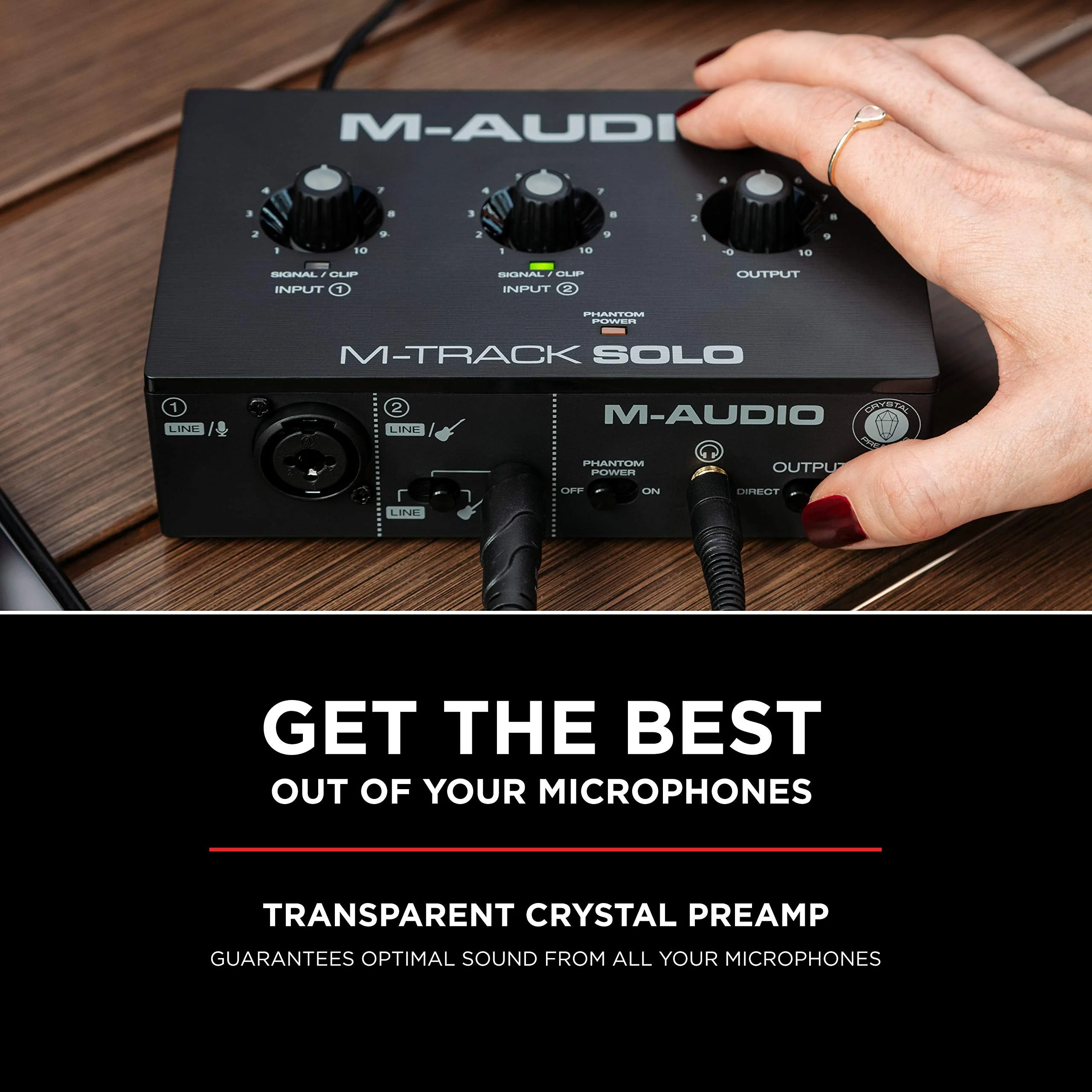 M-Audio M-Track Solo – USB Audio Interface for Recording, Streaming and Podcasting with XLR, Line and DI Inputs, Plus a Software Suite Included with 1 Mic Input Interface only - Image 5