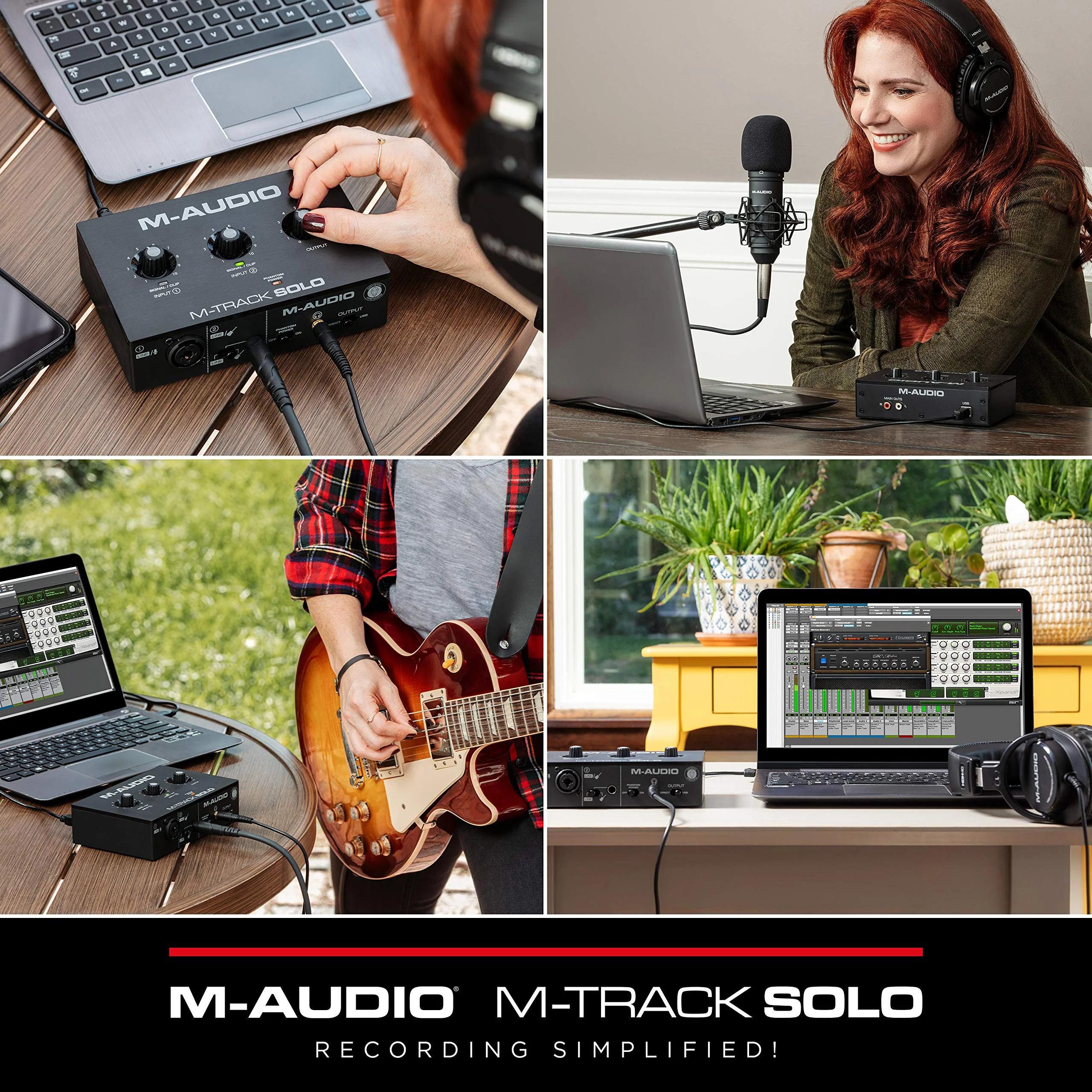 M-Audio M-Track Solo – USB Audio Interface for Recording, Streaming and Podcasting with XLR, Line and DI Inputs, Plus a Software Suite Included with 1 Mic Input Interface only - Image 7