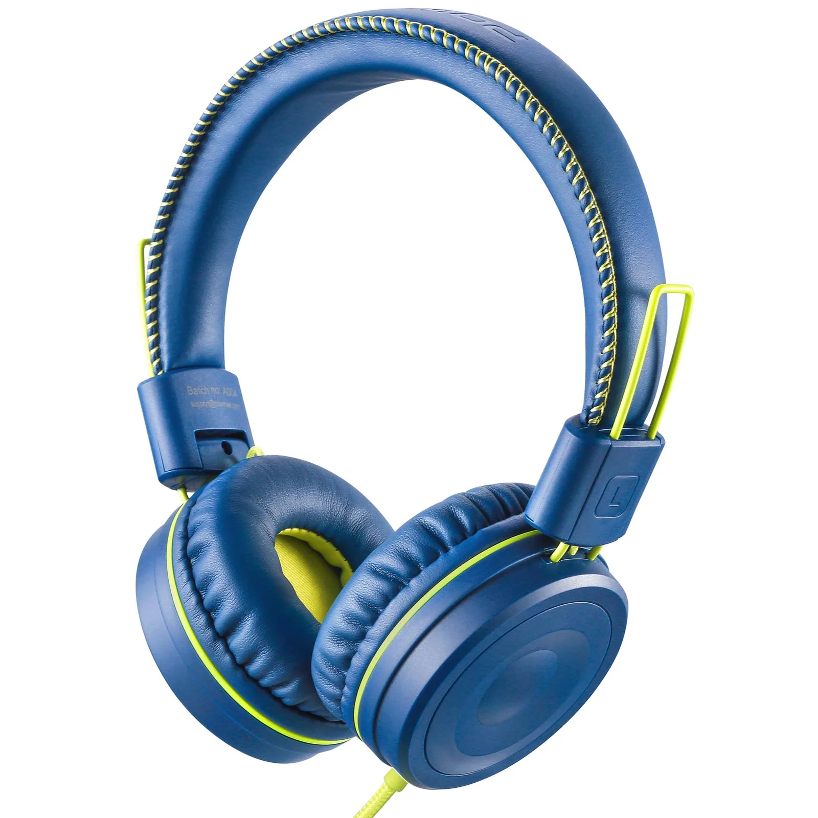 M1 Kids Headphones Wired Headphone for Kids,Foldable Adjustable Stereo Tangle-Free,3.5MM Jack Wire Cord On-Ear Headphone for Children (Blue) Blue