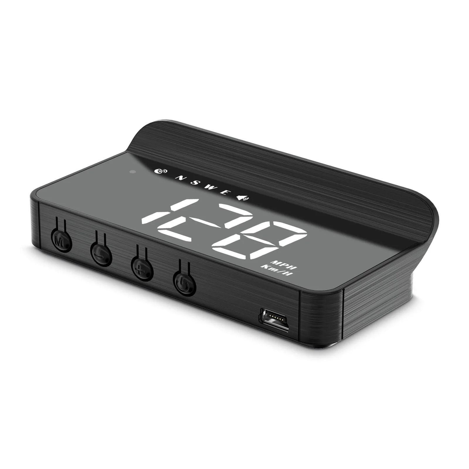 M1 White Windshield Projection Heads Up Display, Digital GPS Speedometer with Speed, Travel Direction Function, and Overspeed Alarm, Fatigue Driving Alarm， Suitable for All Vehicles