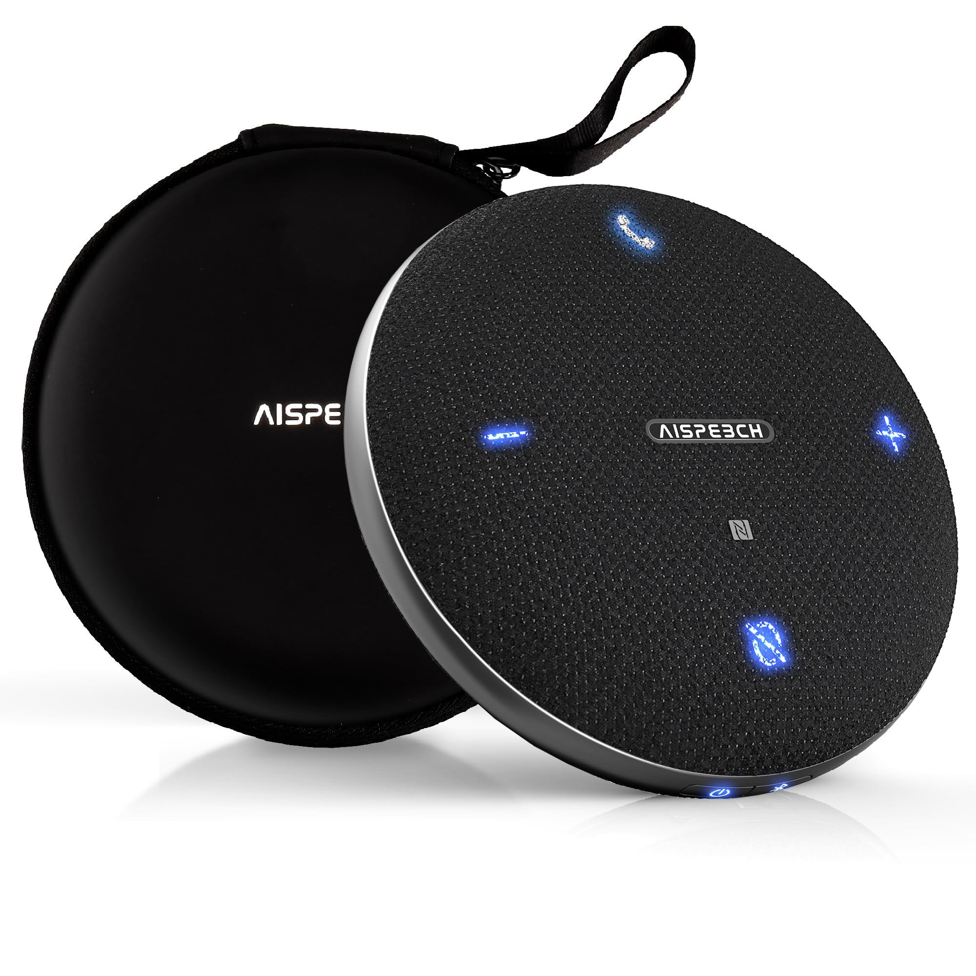 M4 Bluetooth Speakerphone Conference Microphone with AI Noise Reduction Full-Duplex AI Transcription USB Speakerphone 360° Voice Pickup Conference Speaker Home Office for Teams/Zoom, Black M4 Black USB Omnidirectional Speakerphone for 8 people