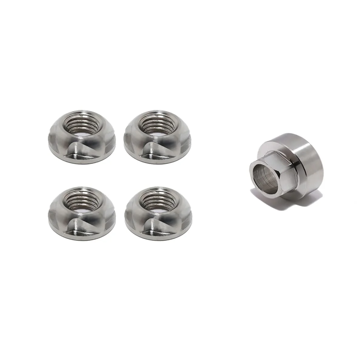 M5 304 Stainless Steel Anti-Theft Locking Nuts P0.8 Security Hardware Kit for Mountain Bike Awning Car Accessories for Styling Light Bar Safety,(4 Lock+ 1 Key) M5
