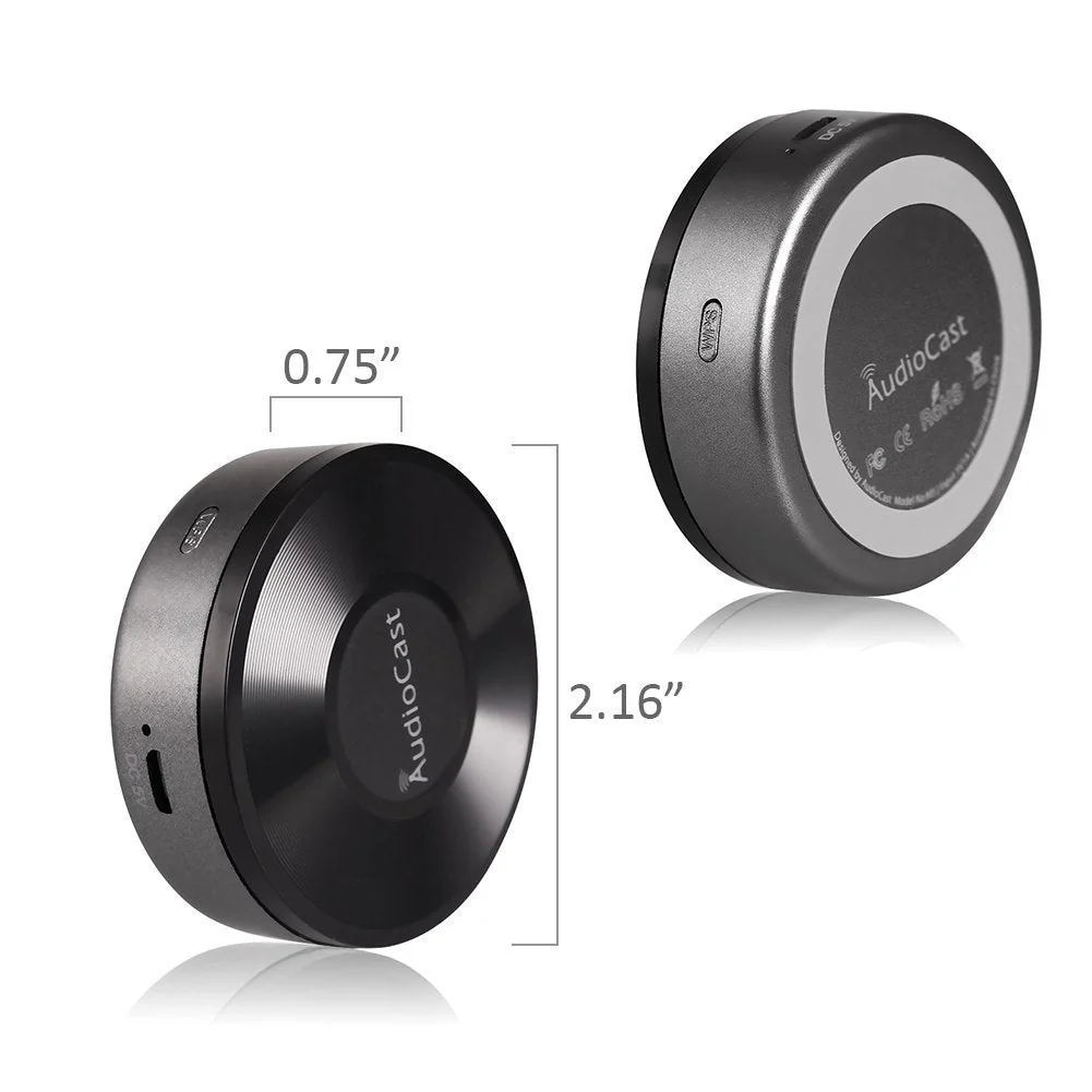 M5 AudioCast WiFi Wireles Audio Adapter Airplay DLNA Spotify iHeartRadio Supporting Stream Audio to Speaker Systems Over 2.4G Wi-Fi Network Multi Room Supported - Image 3
