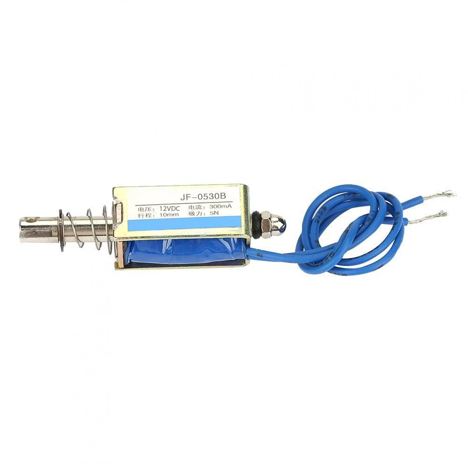 Magnetic Electromagnetic Net, JF-0530B DC 6V/12V/24V Solenoid Electromagnetic Electric Lock, Automation Control 300mA 5N 10mm Hub Push Pull Type Open Frame (DC 12V)