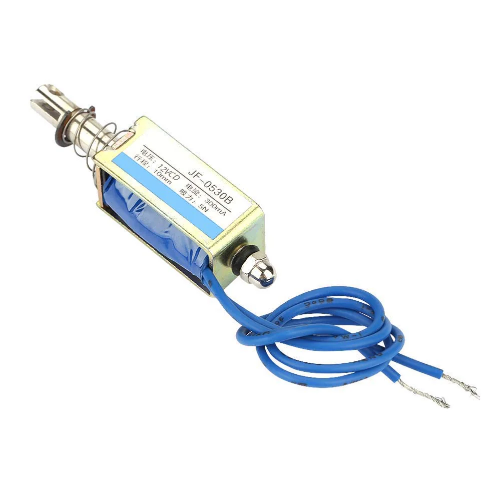 Magnetic Electromagnetic Net, JF-0530B DC 6V/12V/24V Solenoid Electromagnetic Electric Lock, Automation Control 300mA 5N 10mm Hub Push Pull Type Open Frame (DC 12V) - Image 5