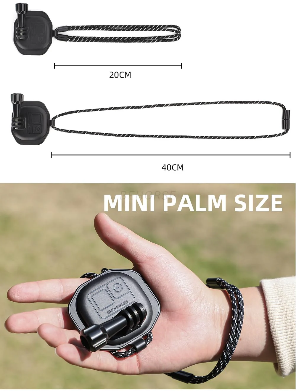 Magnetic POV/Vlog Neck Mount Holder with Lanyard Strap for GoPro 12 11 10 9 /Insta360 X3 Go3 Ace Pro/DJI Action 4 Osmo Pocket 3 Cameras - Image 6