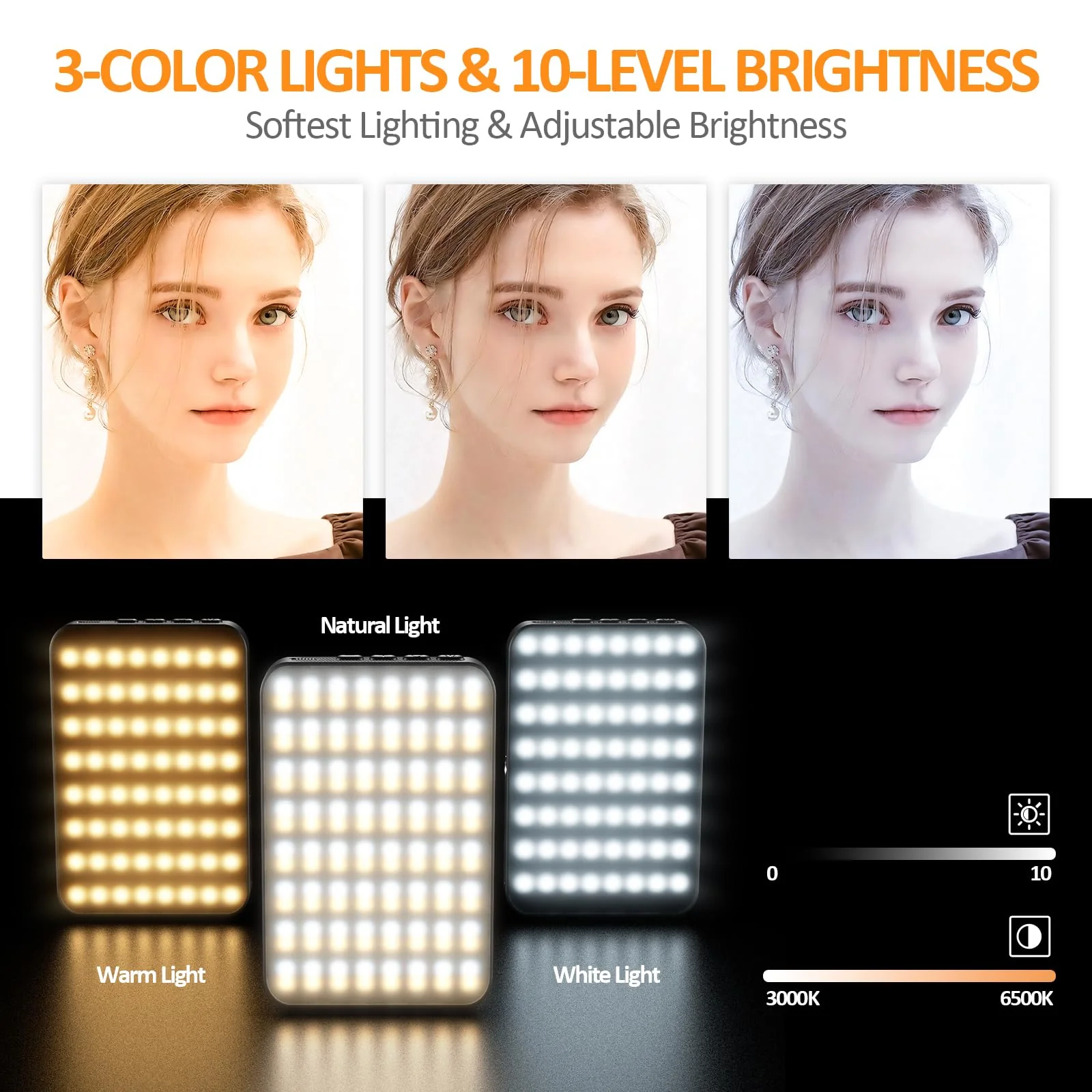 Magnetic Selfie Light, 128 LED Phone Light Compatible with iPhone, iPad, Laptop, Camera, 3 Lighting Adjustment Modes, Phone Selfie Light for Photography/TikTok/Zoom Calls/Video Conference - Image 3