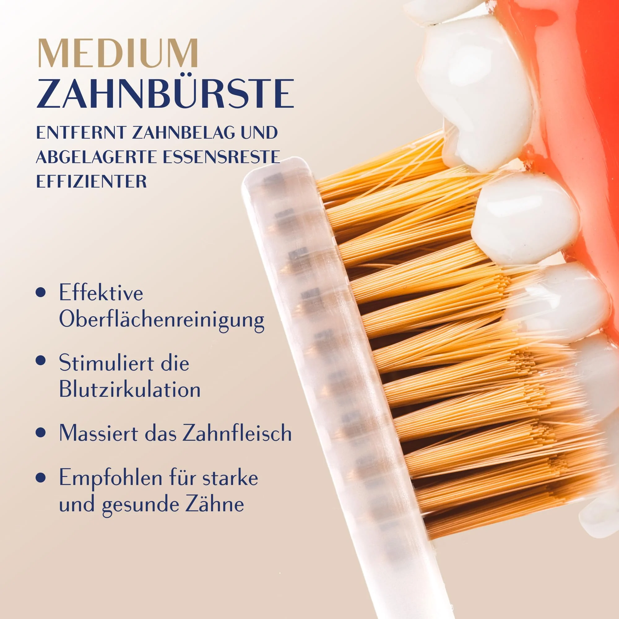 Manual Toothbrush Medium for Adults, Floss Toothbrush with Gold, Green Royal Denta - Image 5