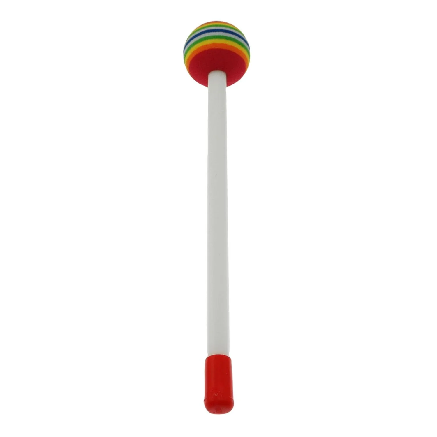 Maxmoral 2PCS Lollipop Felt Drumsticks Timpani Mallets Foam PVC Rainbow Plastic Percussion Solid Wood Piano Hammers Hand-played Adult Musical Instruments Accessories For Music Teachers Beginners - Image 2