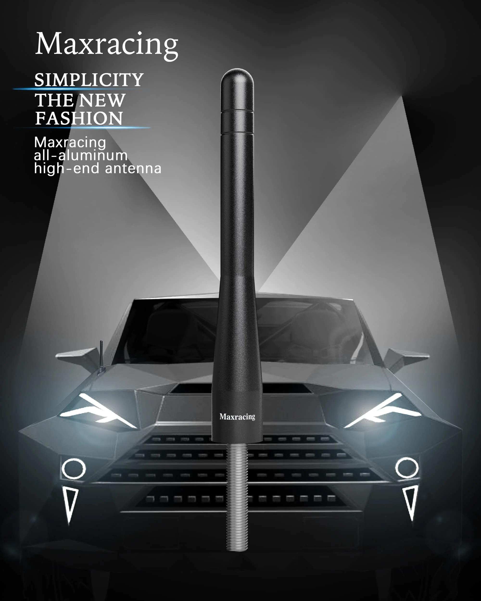 MAXRACING Short Aluminum Truck Antenna Compatible with Ford F150 Pickup Truck 1997-2024 - Image 2
