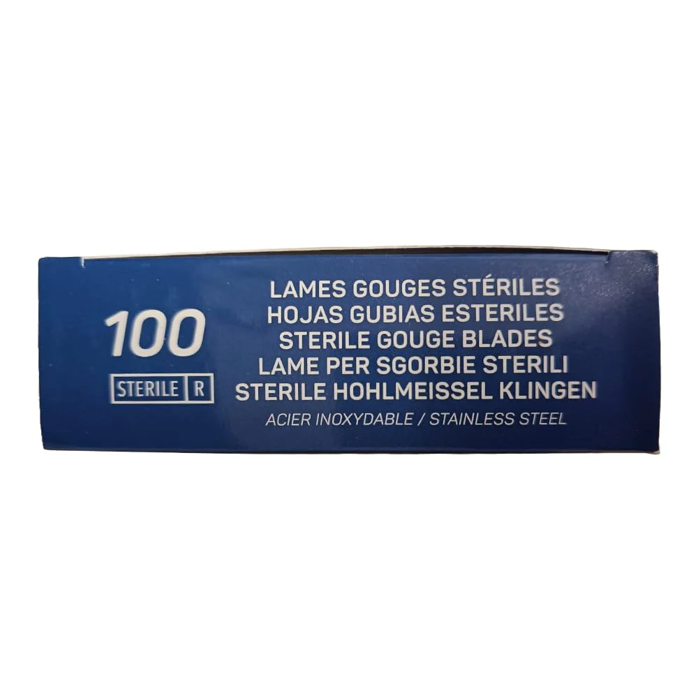 May 10 x Hollow Chisel Blades Figure 2 for Podiatry & Foot Care - Sterile Blades for Scalpel Holder No. 3 - Professional Corn Remover for Treating Callus, Nail Fold & Clavus - Image 3