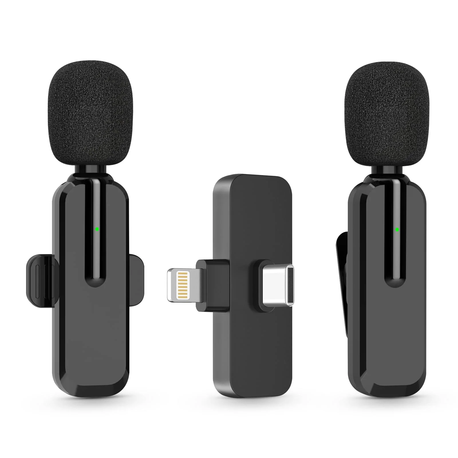 MAYBESTA Wireless Lavalier Microphone for iPhone, iPad, Android - Bluetooth Lapel Phone Mic for Video Recording - Mini Clip on Microphones for YouTube Podcast Interview