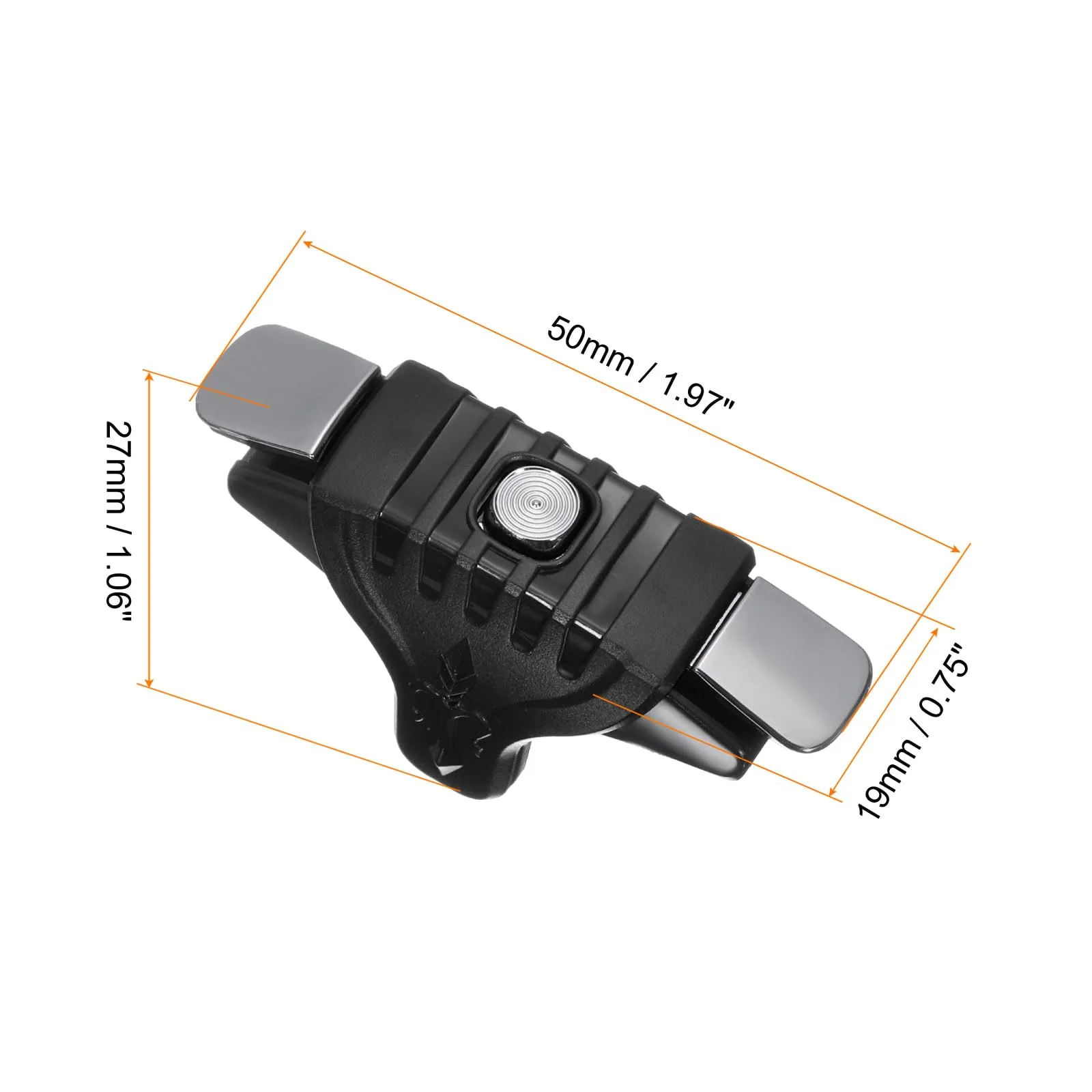 MECCANIXITY Gaming Trigger Mobile Game Controller 1 Pair Double Side Fire Keys Shooter Sensitive Black for 4.7-6.5 Inch Cell Phone - Image 2