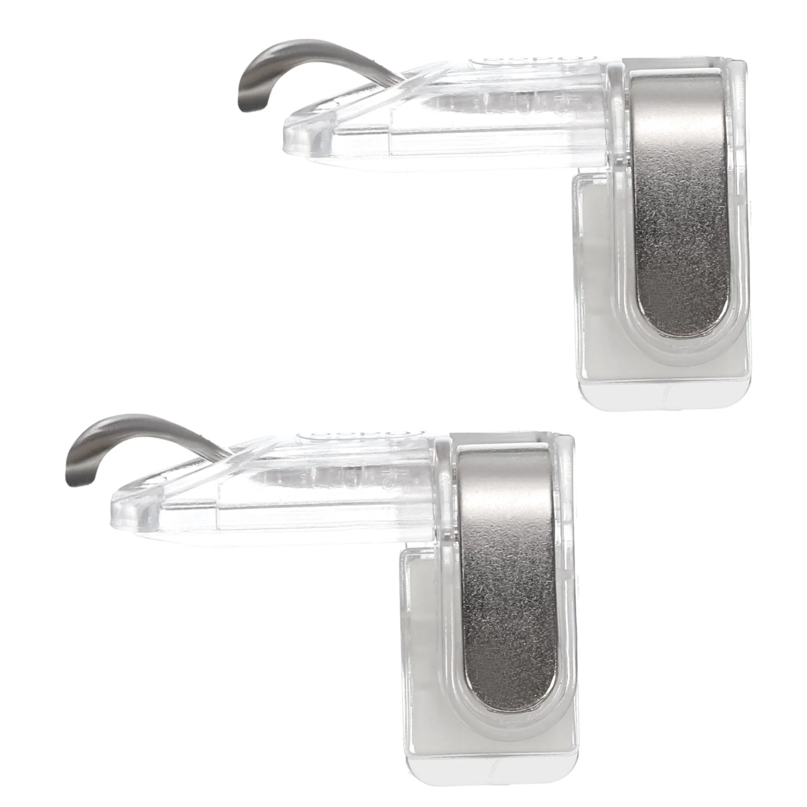 MECCANIXITY Gaming Trigger Mobile Game Controller 1 Pair Metal Button Fire Keys Universal Clear for 4.7-6.5 Inch Cell Phone
