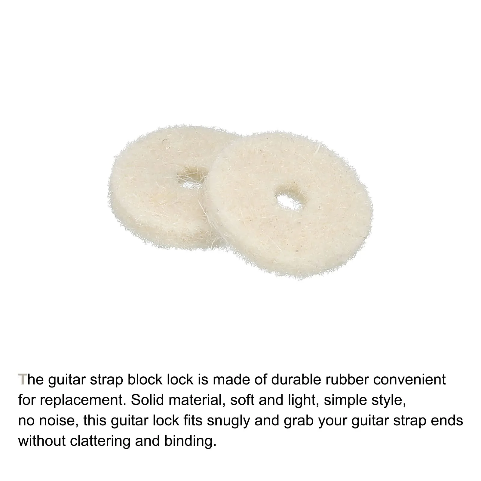MECCANIXITY Guitar Strap Button Felt Washer Lock Strap Block Guitar White Gasket, for Guitar Strap Button, Pack of 10 - Image 4