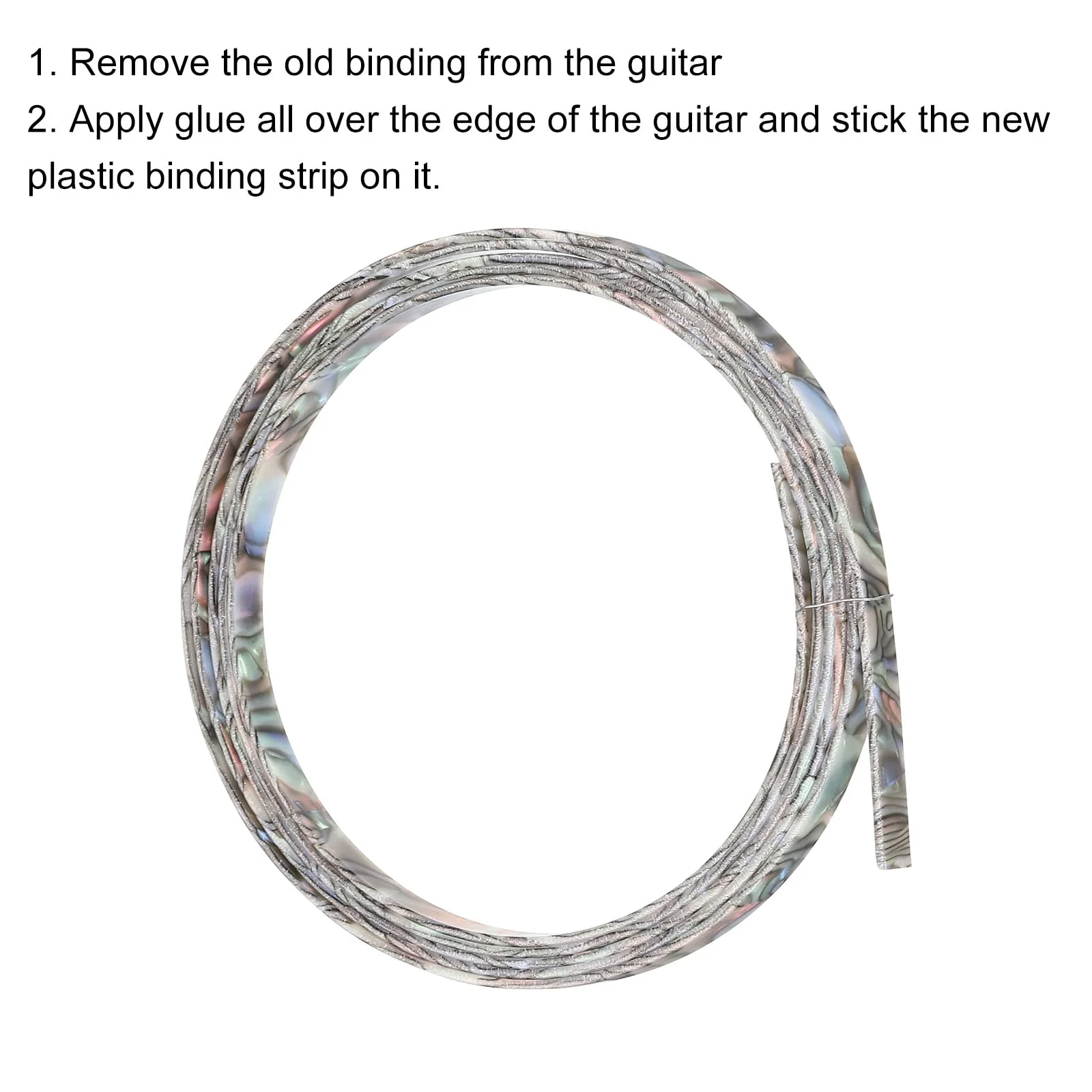 MECCANIXITY Plastic Binding Purfling Strip 1650x6x1.5mm Guitar Binding Edge Trim for Acoustic Classical Guitar Blue Green Pink 1 Pack - Image 3