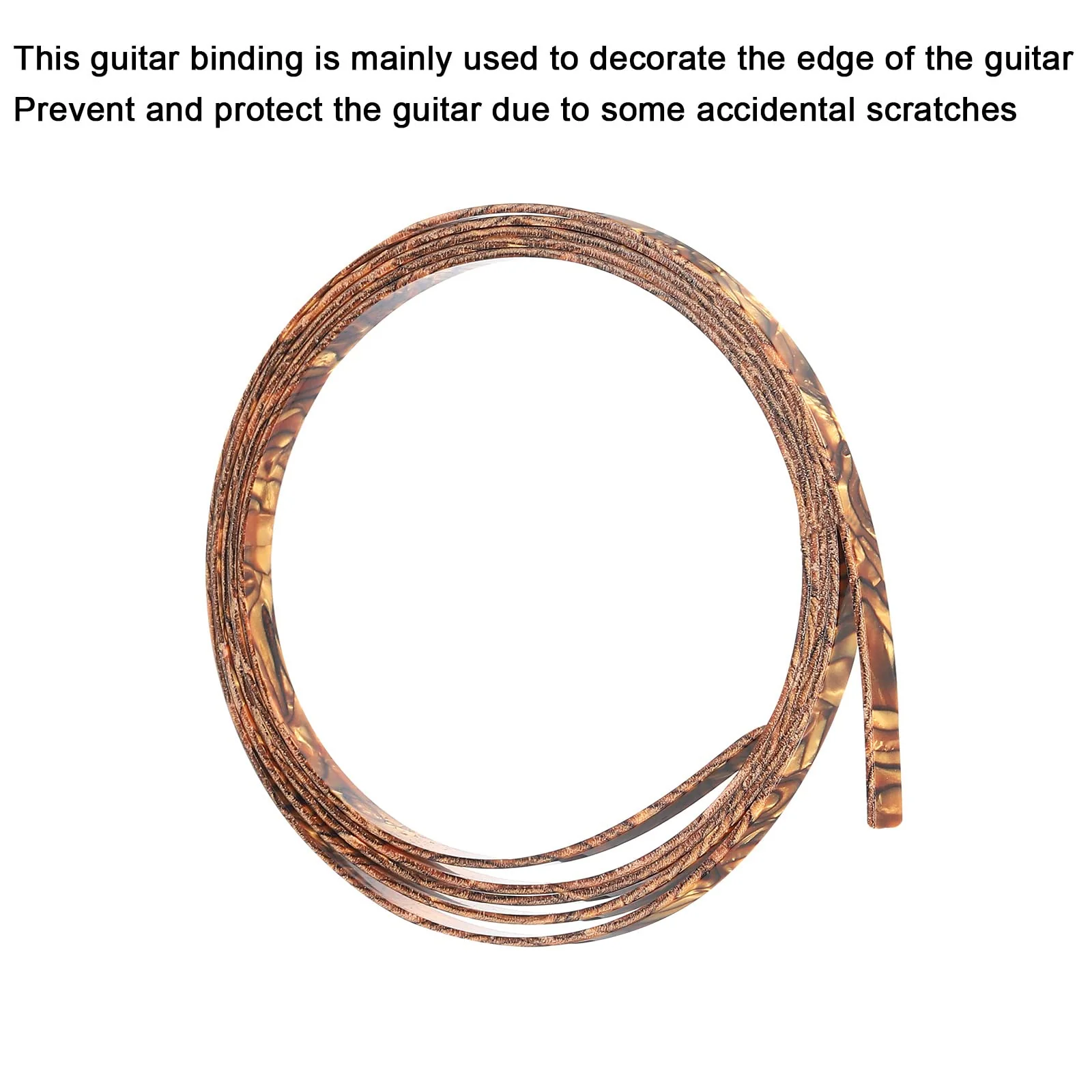 MECCANIXITY Plastic Binding Purfling Strip 1650x6x1.5mm Guitar Binding Edge Trim for Acoustic Classical Guitar Light Brown - Image 3