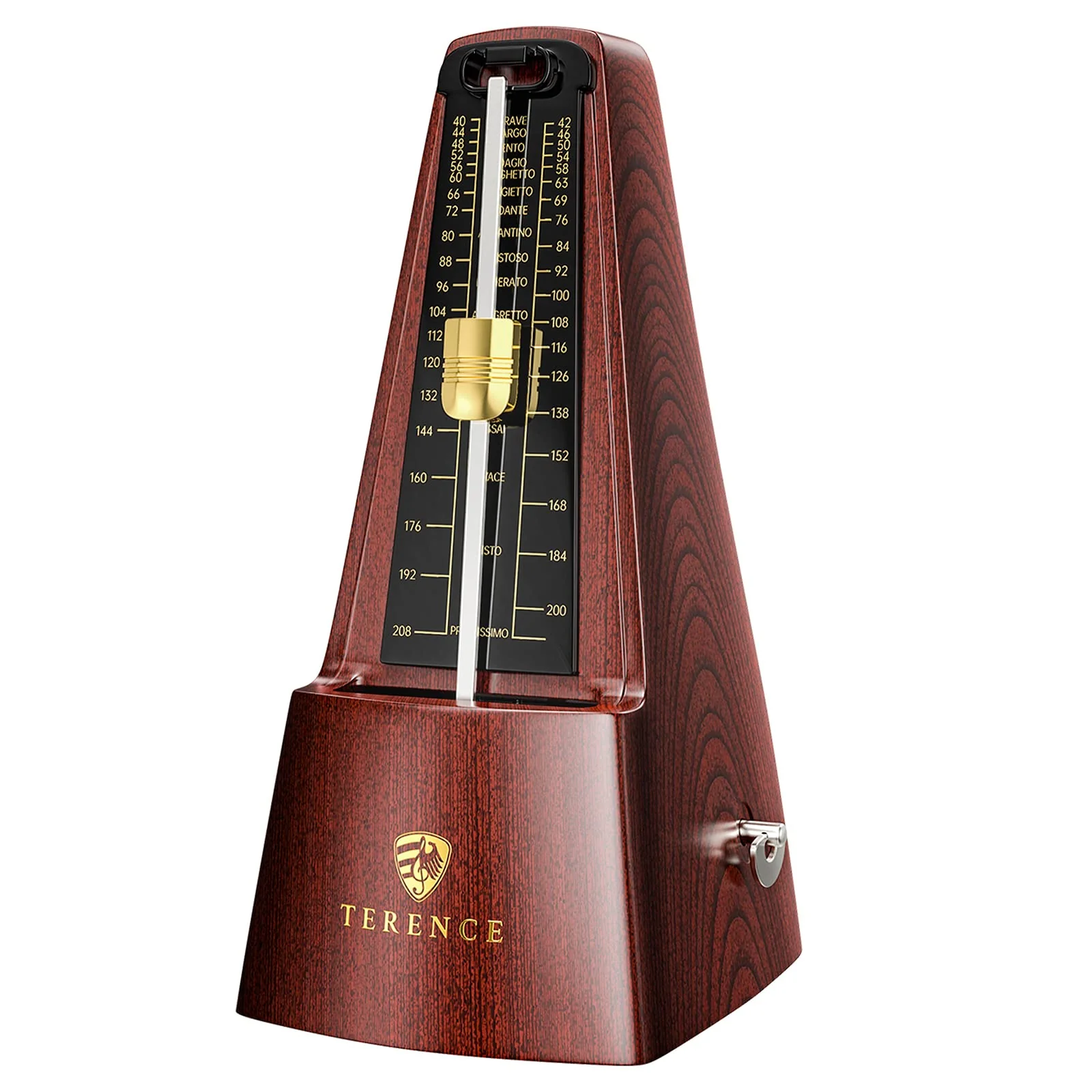 Mechanical Metronomes for Piano Guitar Violin Bass Drum and Other Musical Instruments Loud Sound and High Precision Track Beat and Tempo for Beginners (Wood Grain) wood grain