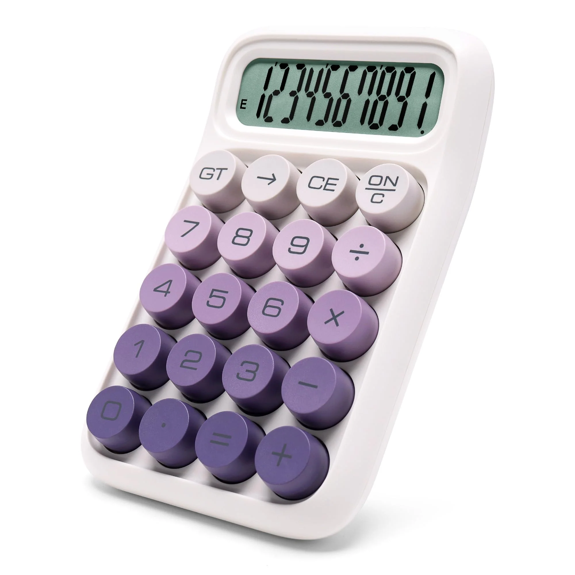 Mechanical Switch Calculator,10 Digits,Large LCD Display,Purple Calculator Big Buttons,Cute Calculator,Calculators Desktop Calculator,Aesthetic CalculatorMechanical Switch (Gradient Purple, S) Gradient Purple