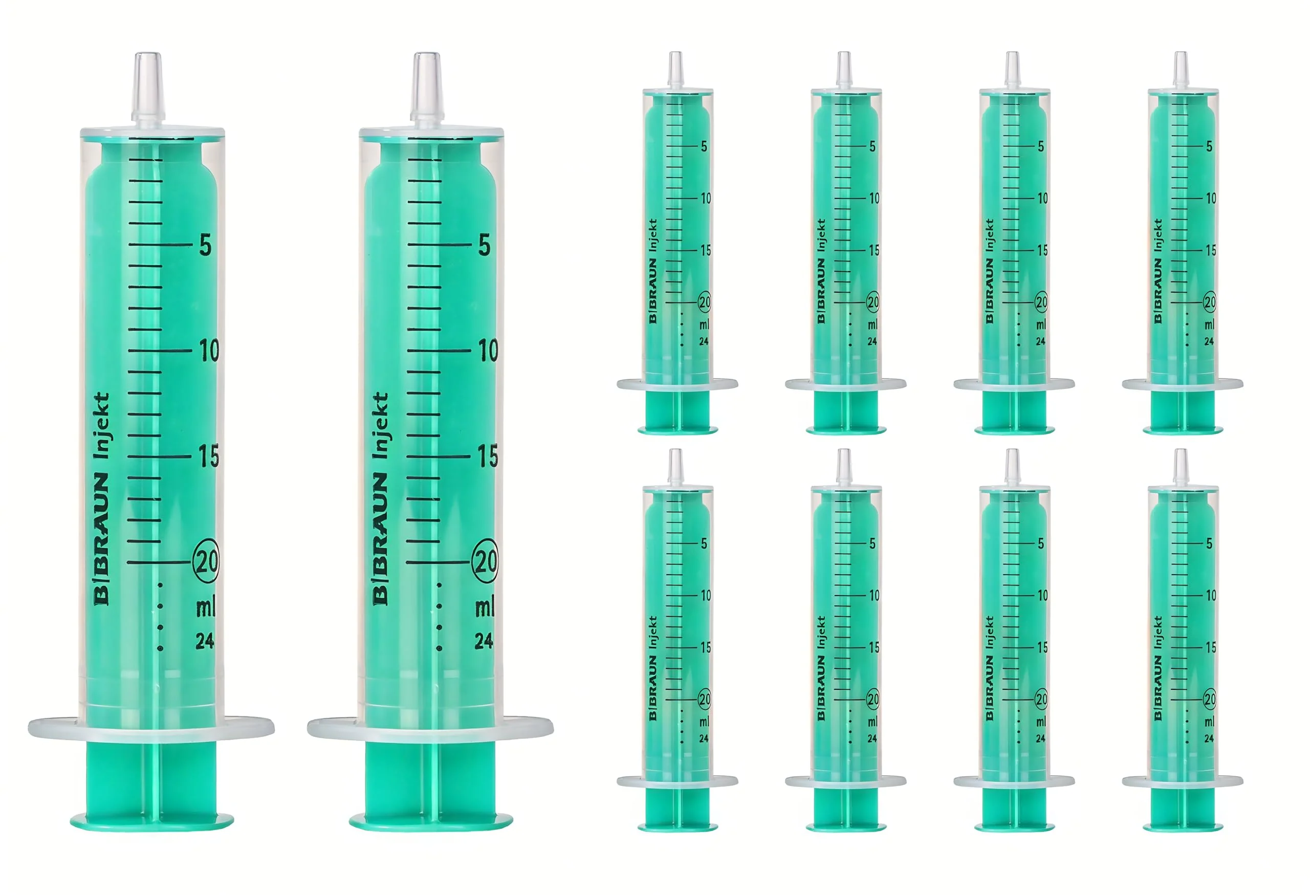 MedixX Disposable Syringes Set 20 ml without Needles in Various Sizes for Hobby and DIY Syringes Individually Sterile Packed in Practical Sliding Seal Bag (10 x 20 ml) 10 x 20 ml
