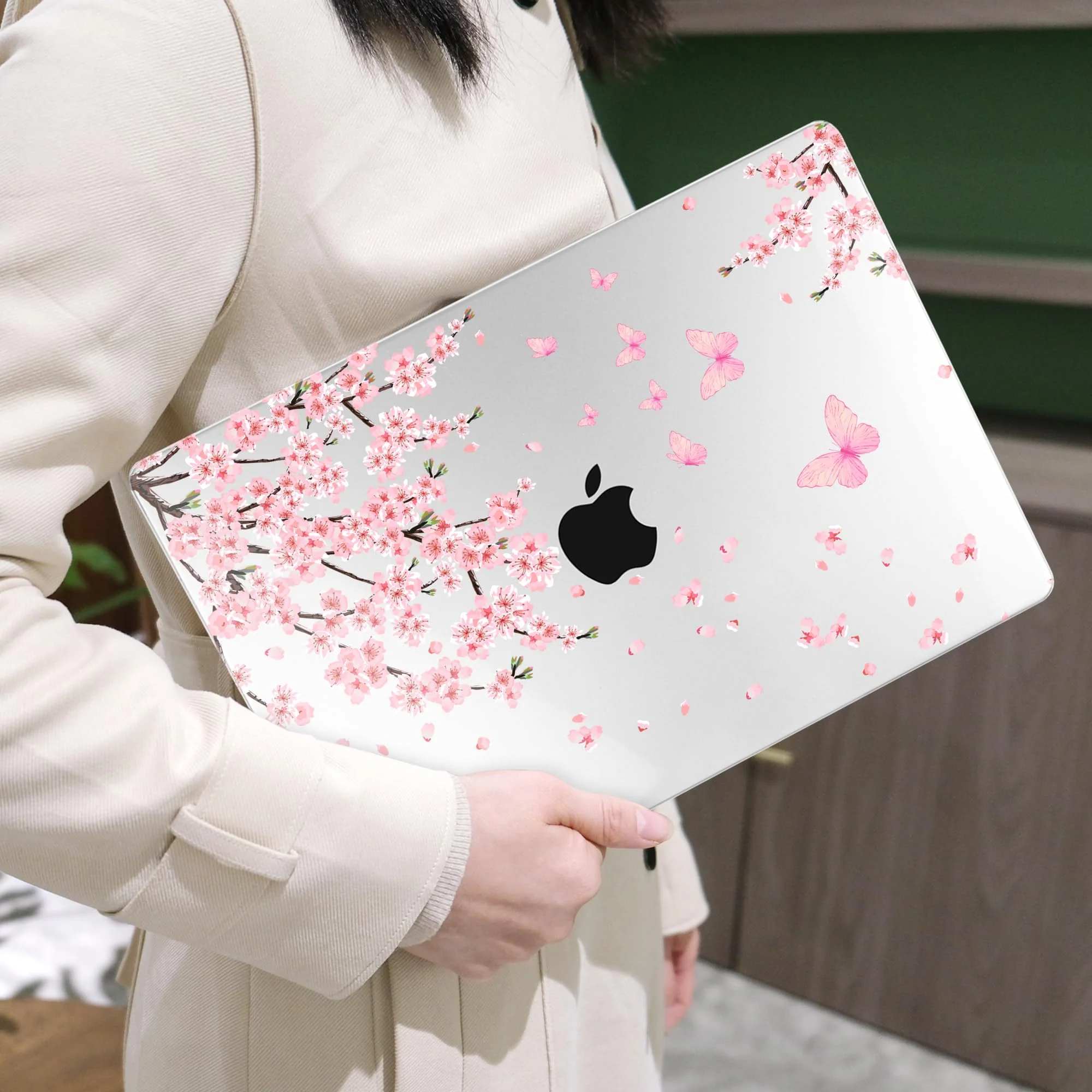 MEEgoodo Case M3 for MacBook Air 13.6 inch Case 2024 2022, Fit Model A3113 A2681 with M3 M2, Clear Laptop Hard Shell Cases with Keyboard & Webcam Cover & Screen Protector, Cherry Blossoms - Image 7