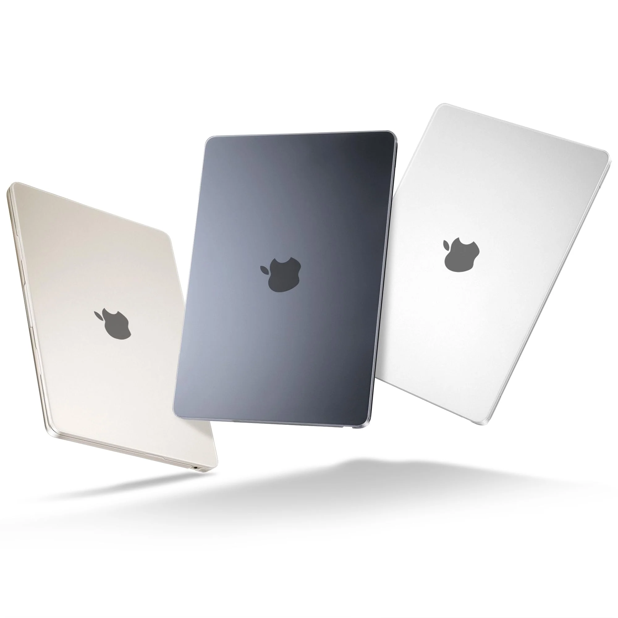 MEEgoodo for MacBook Air M3 M2 13.6 inch Case 2024 2022, Clear Cover Fit Model A3113 A2681,Flexible Plastic Case for M2 13 inch Laptop, Hard Shell with TPU Keyboard & Webcam Cover & OTG Adapter,Clear