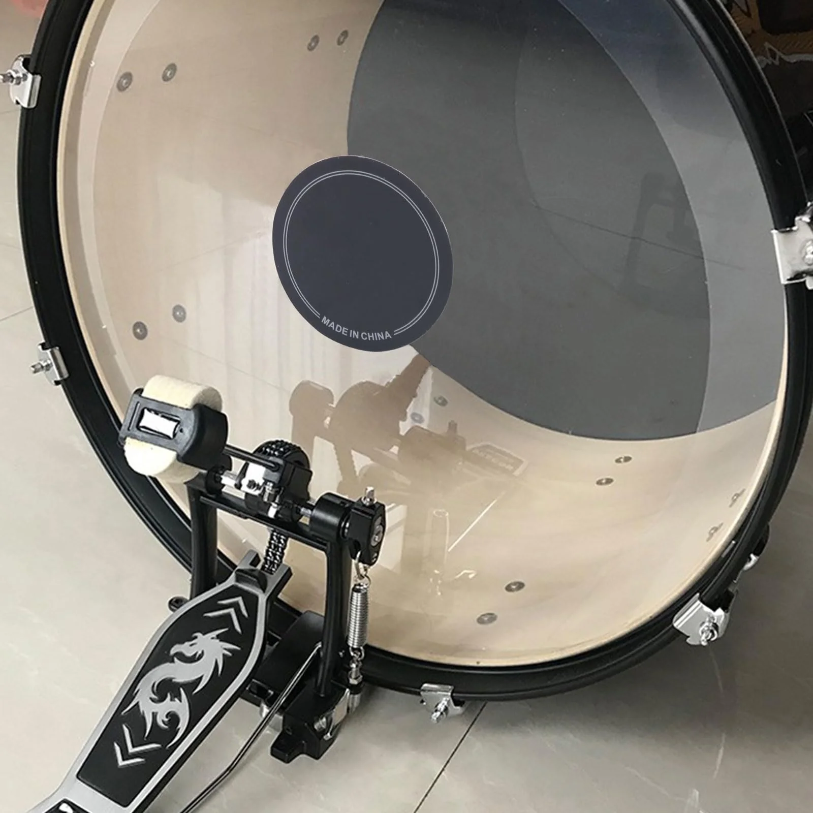 MEELYHOMEZQA 2pcs Single/Double Pedal Drum Patches Skin Replacement Self-Adhesive Drumhead Patchs Protector for Kick Bass Durm Parts, 18*10cm - Image 9