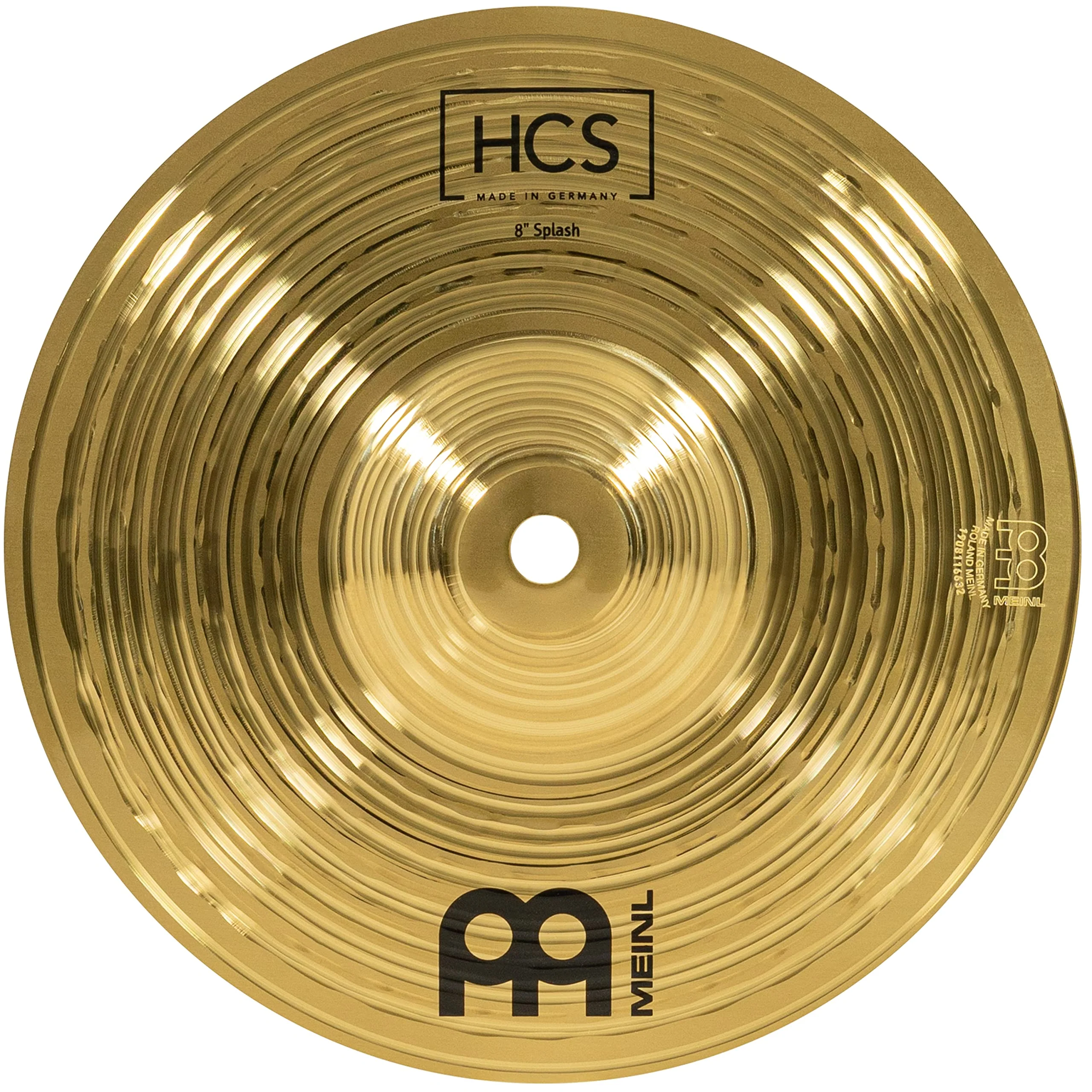 Meinl Cymbals HCS 8" Splash Cymbal for Drum Set — Made in Germany — Traditional Medium, 2-Year Warranty, MS63 Brass Alloy, (HCS8S) 8"