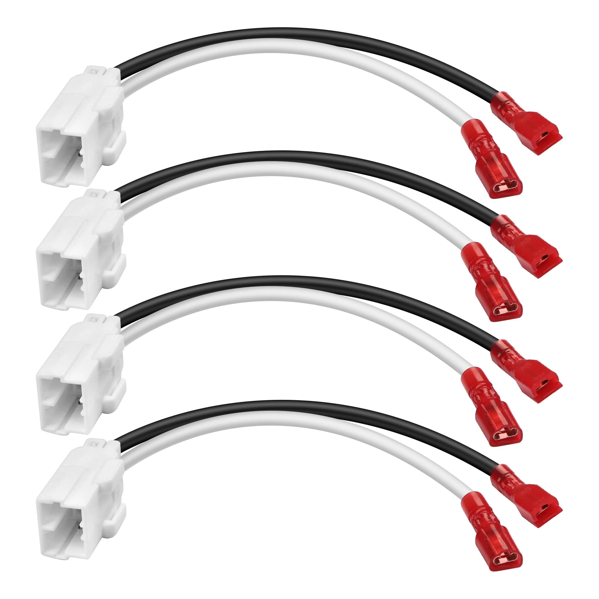 MEIRIYFA 72-6514 Speaker Wiring Harness Connector,72-6514 - Door Speaker Replacement Speaker Wire Harness for Jeep Dodge Chrysler Models Front Rear Door Speaker Wiring Harness Adapter-4 PCS