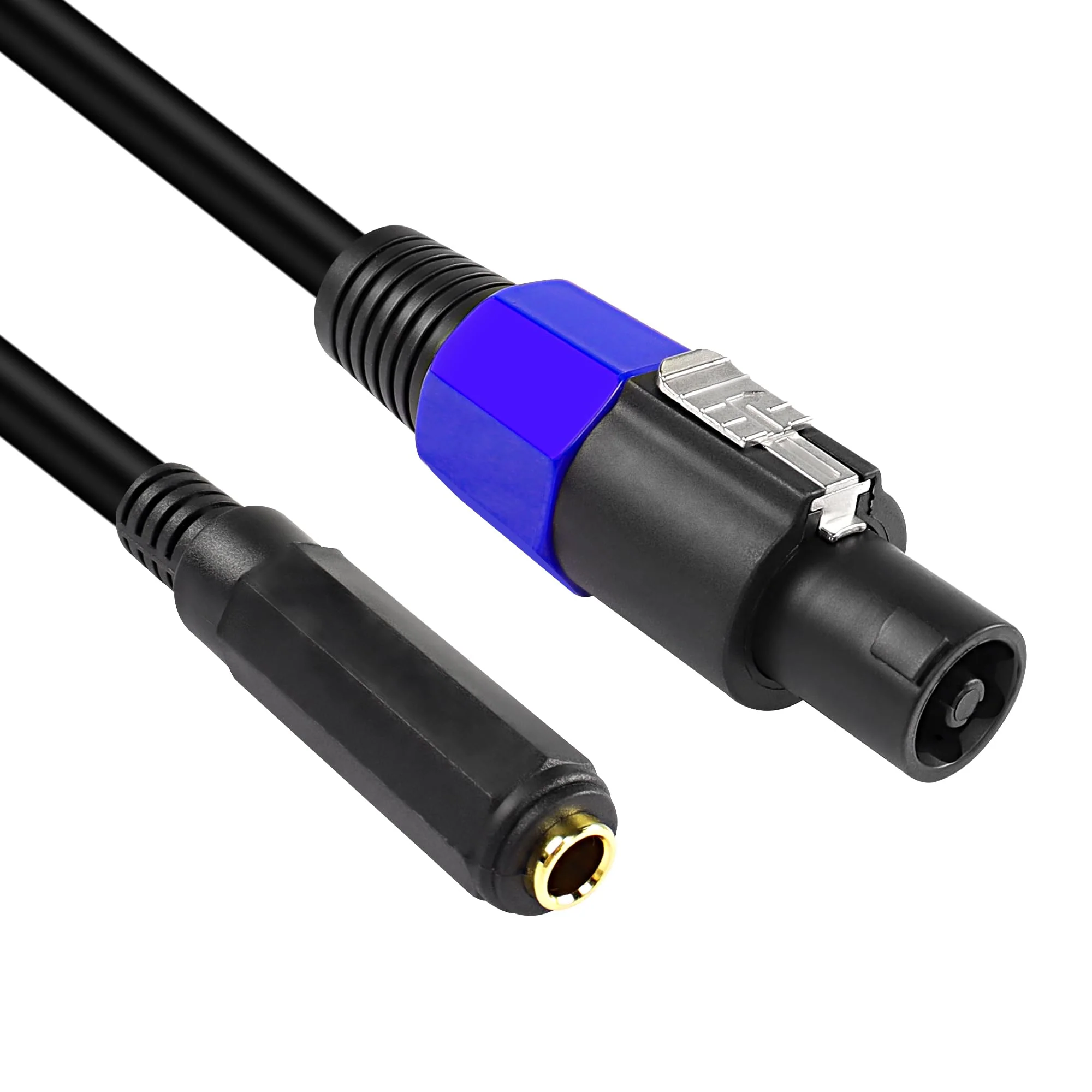MEIRIYFA Professional Speakon to 1/4" Speaker Cables,Speakon Male to 1/4 Inch Female Audio Amplifier Speaker Cable with Twist Lock for DJ/PA Speaker Cord - 0.54m 6.35 Female - Image 3